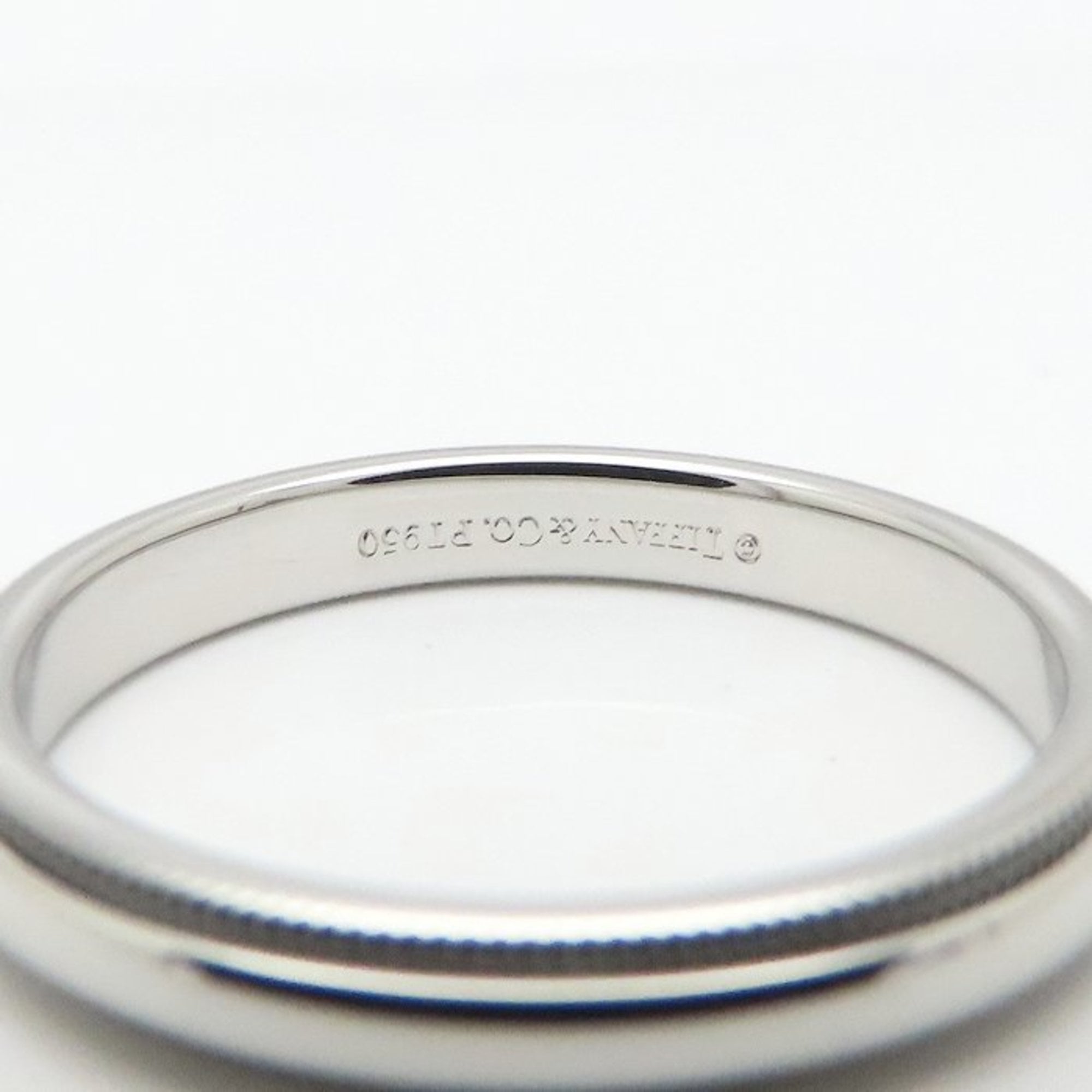 Tiffany Platinum Platinum 950 Band Ring (Pre-Owned)
