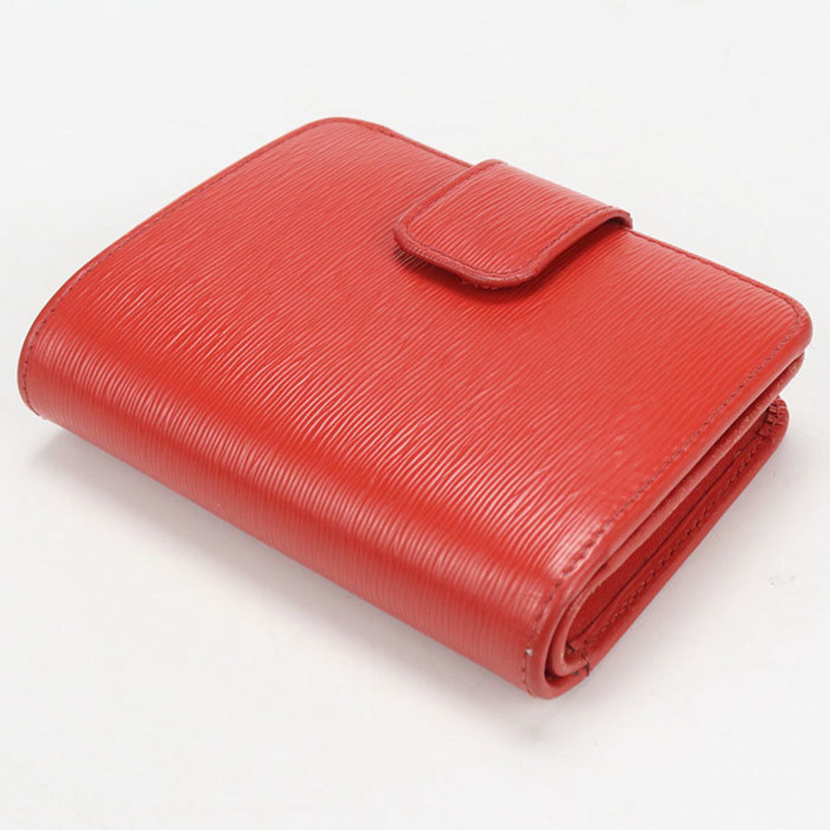 Prada Red Color Leather Wallet (Bi-Fold) (Pre-Owned)