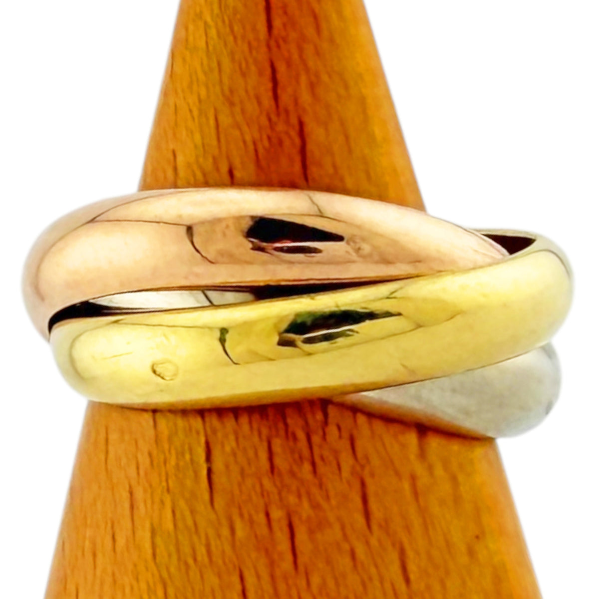 Cartier Trinity Gold Silver Pink Gold Yellow Gold (18K) Pink Gold (18K) White Gold (18K) Band Ring (Pre-Owned)