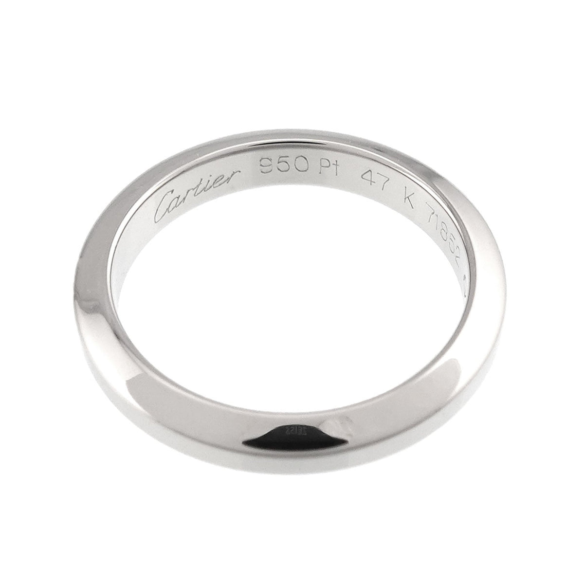 Cartier Platinum Platinum 950 Band Ring (Pre-Owned)