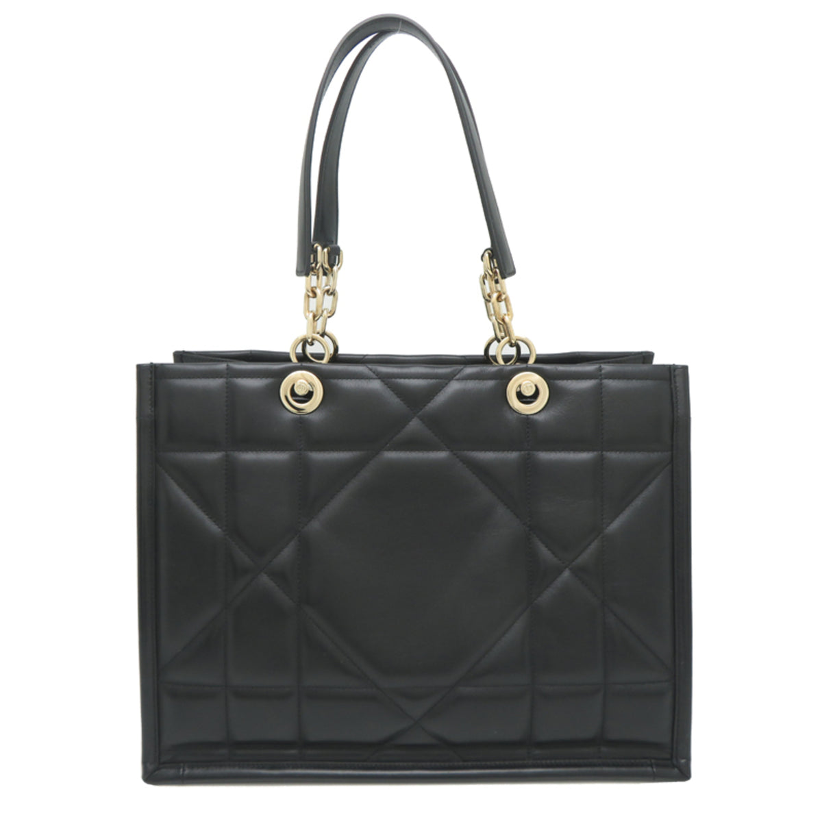 Christian Dior Black Leather Tote Bag (Pre-Owned)