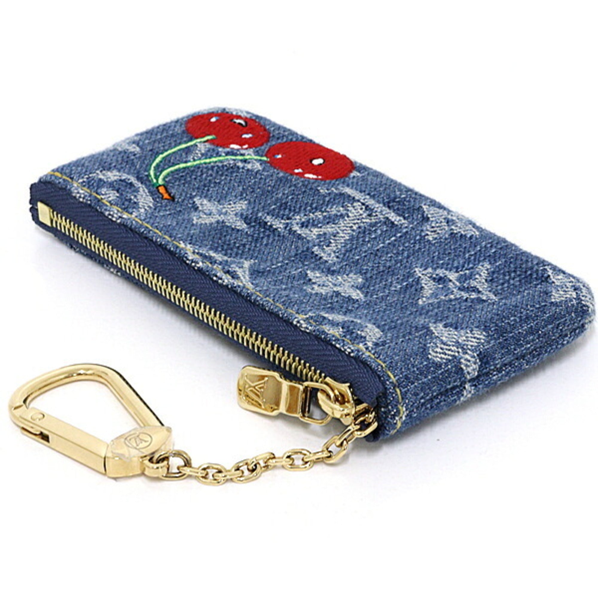 Louis Vuitton Monogram Denim Blue Monogram Denim Coin Purse/Coin Case (Pre-Owned)