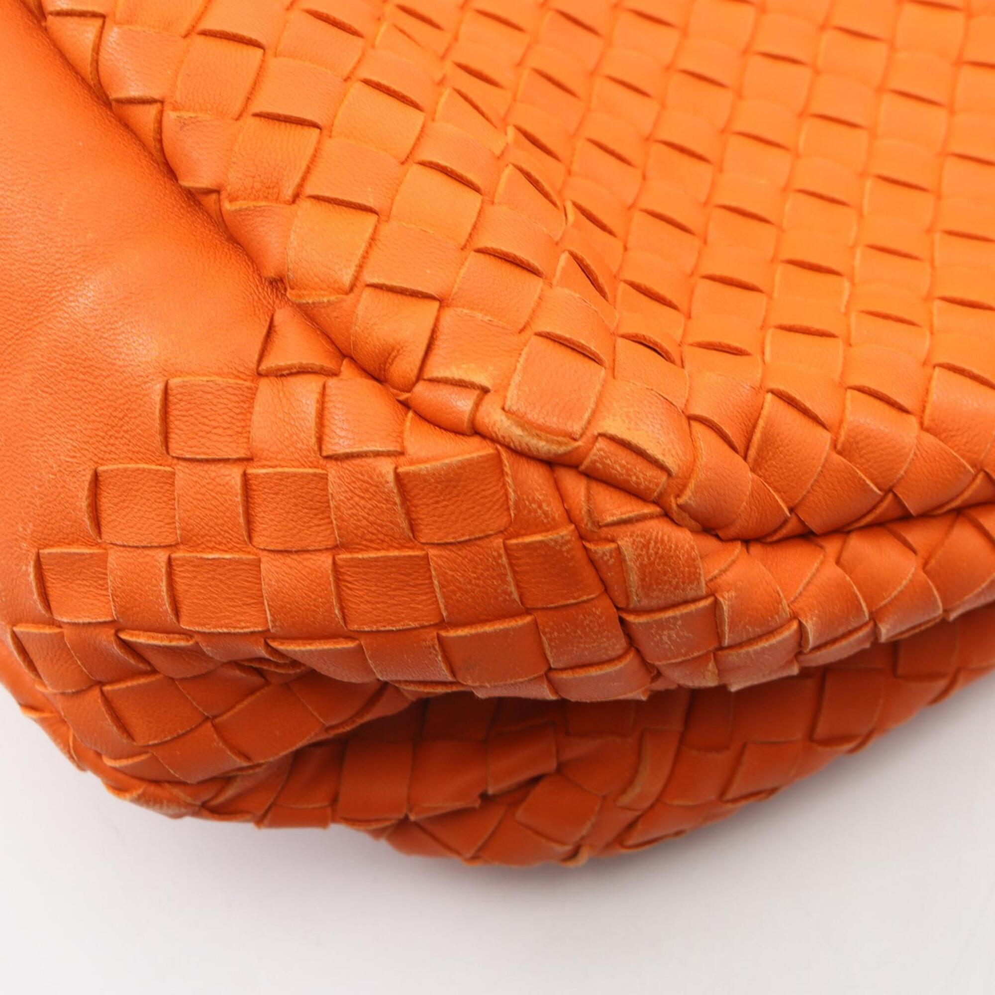 Bottega Veneta Orange Leather Shoulder Bag (Pre-Owned)