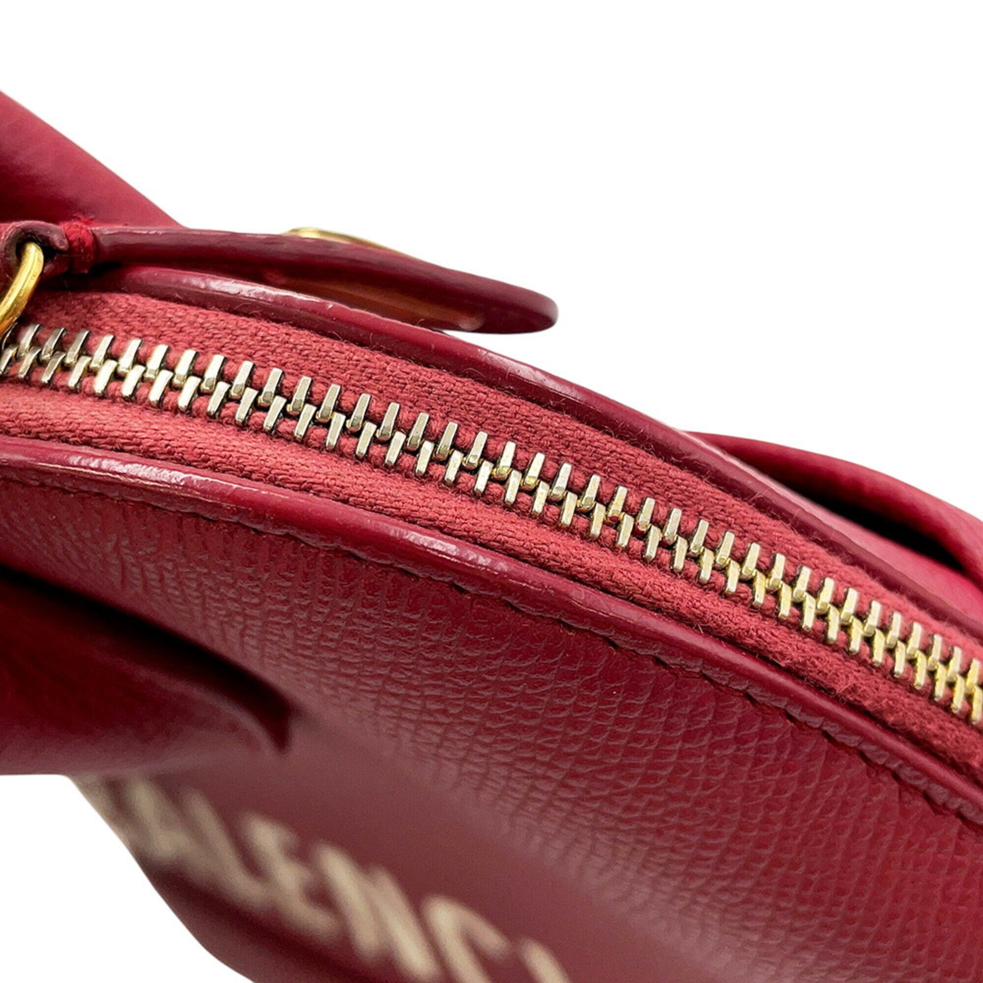 Balenciaga Red Color Leather Handbag Shoulder Bag (Pre-Owned)