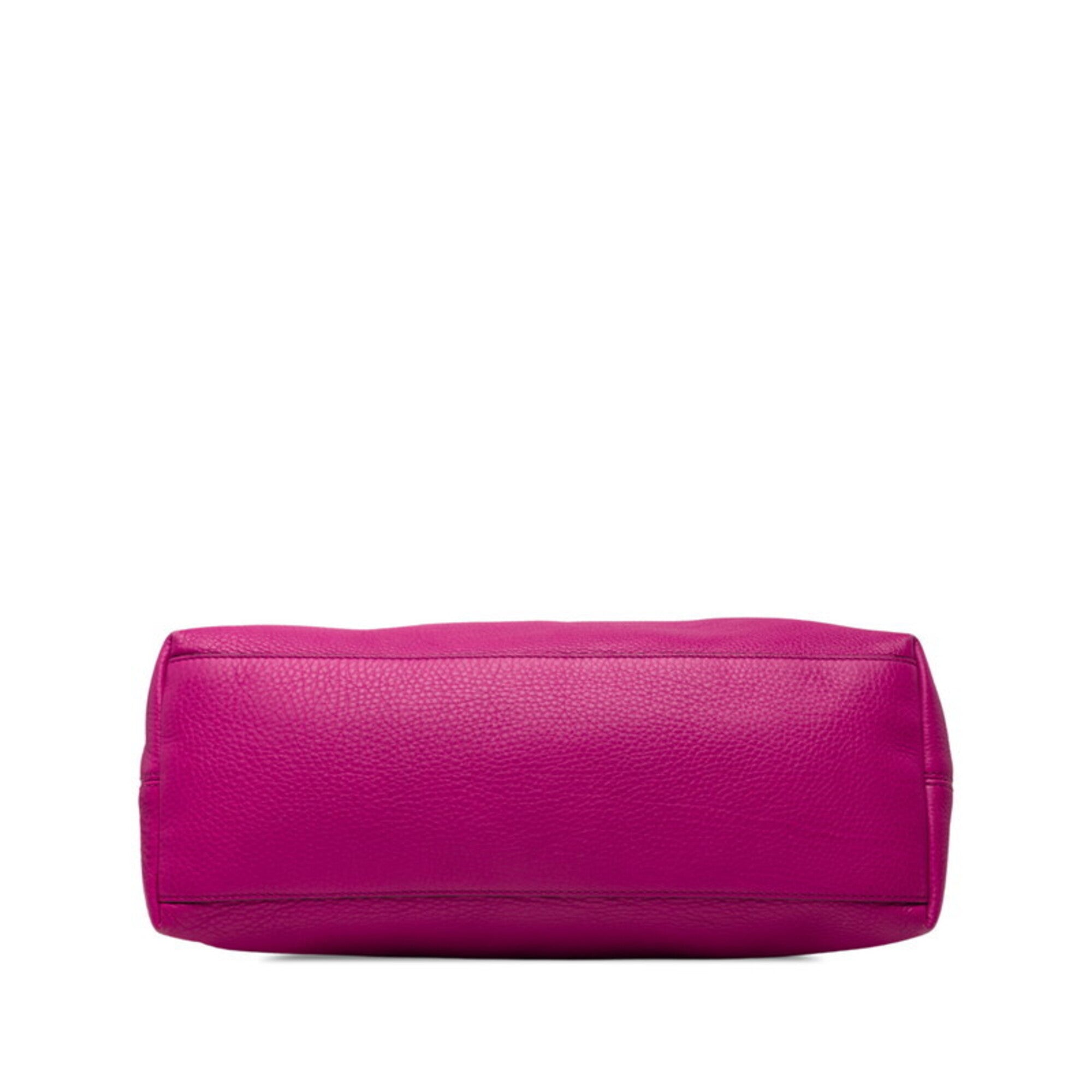 Gucci Pink Leather Shoulder Bag (Pre-Owned)