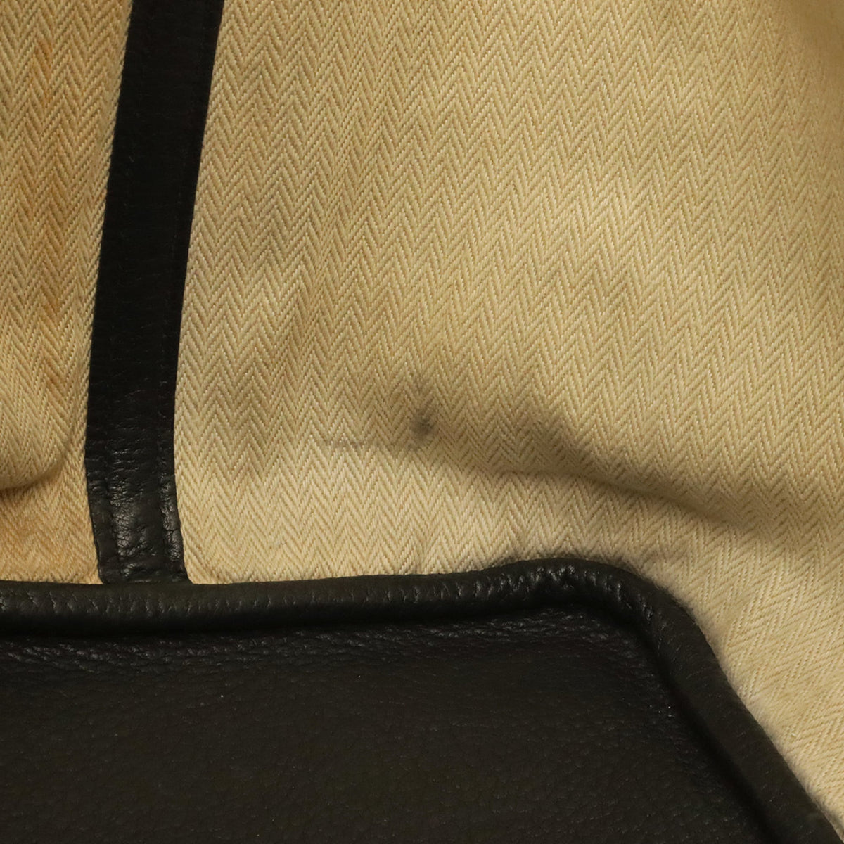 Hermes Garden Black Negonda Leather Handbag Tote Bag (Pre-Owned)
