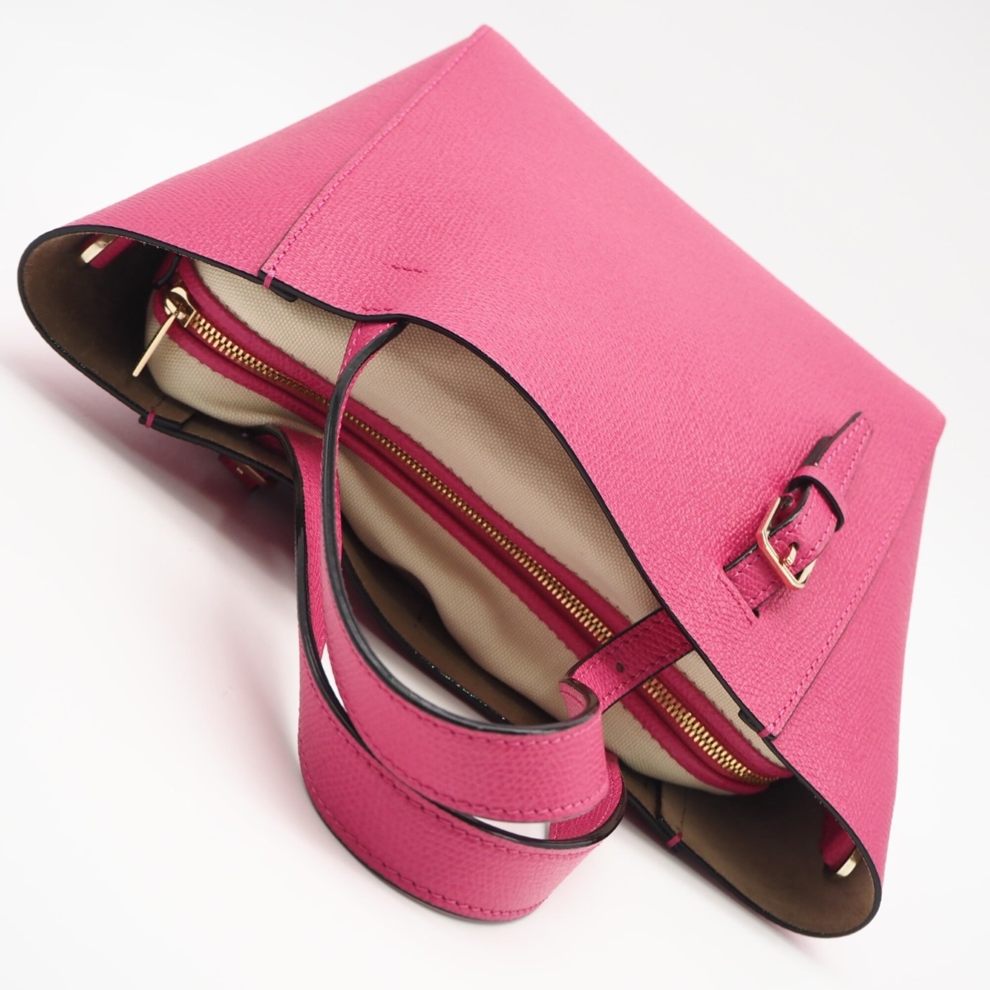 Valextra Pink Leather Handbag (Pre-Owned)
