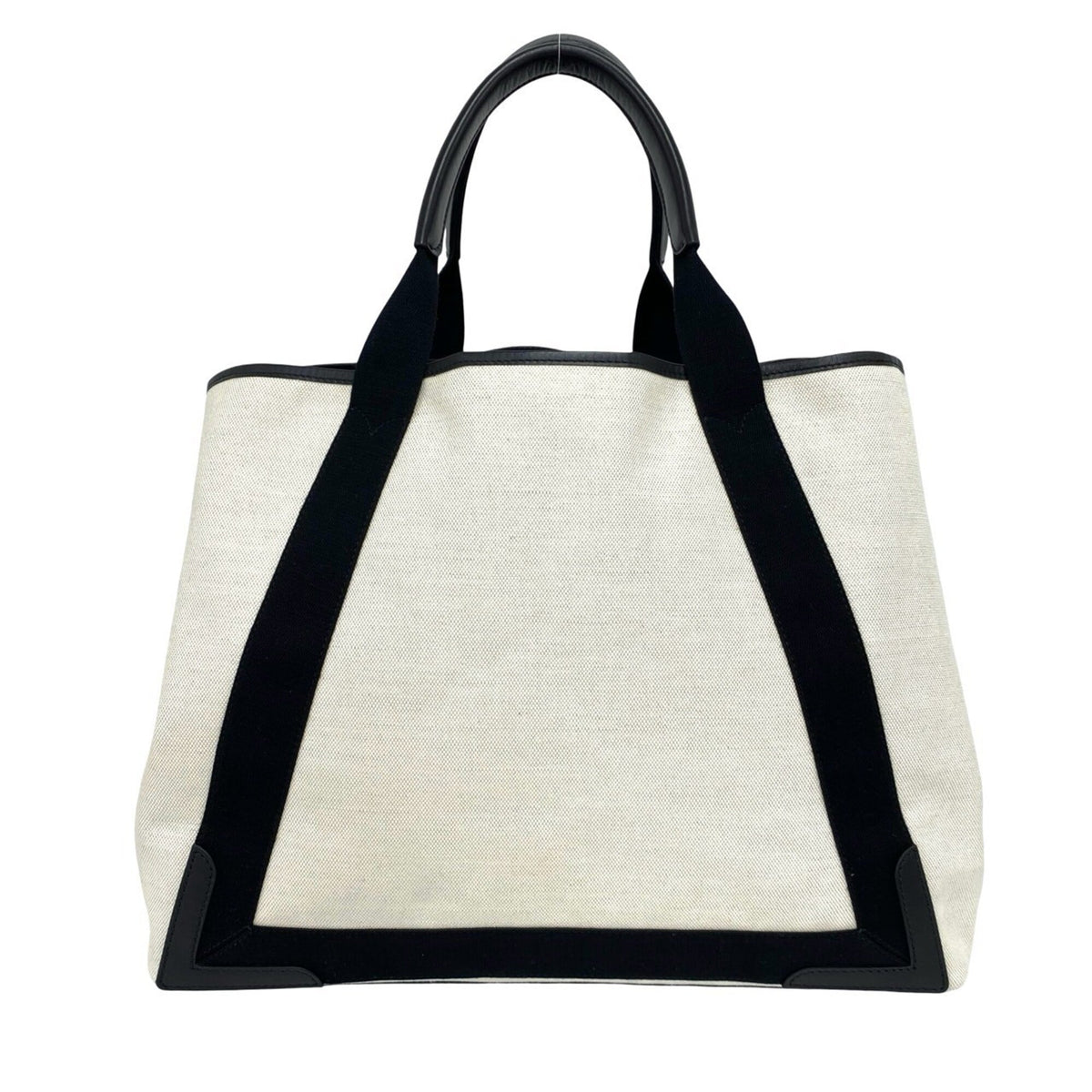 Balenciaga Black White Canvas Leather Pouch Shoulder Bag Tote Bag (Pre-Owned)
