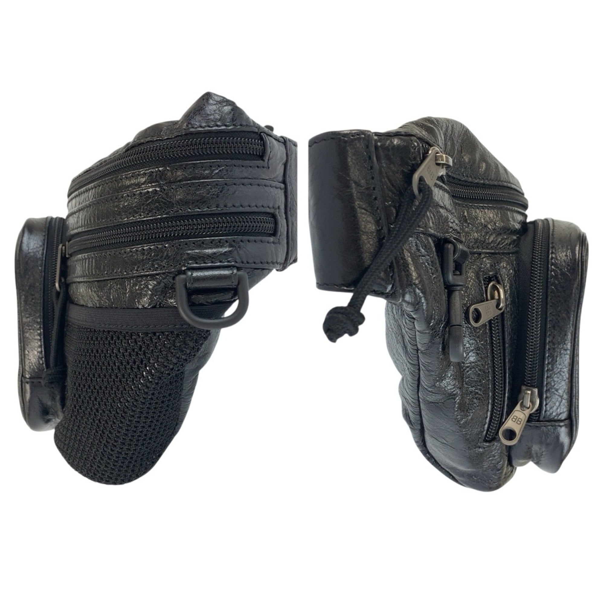 Balenciaga Black Leather Fanny Pack (Pre-Owned)