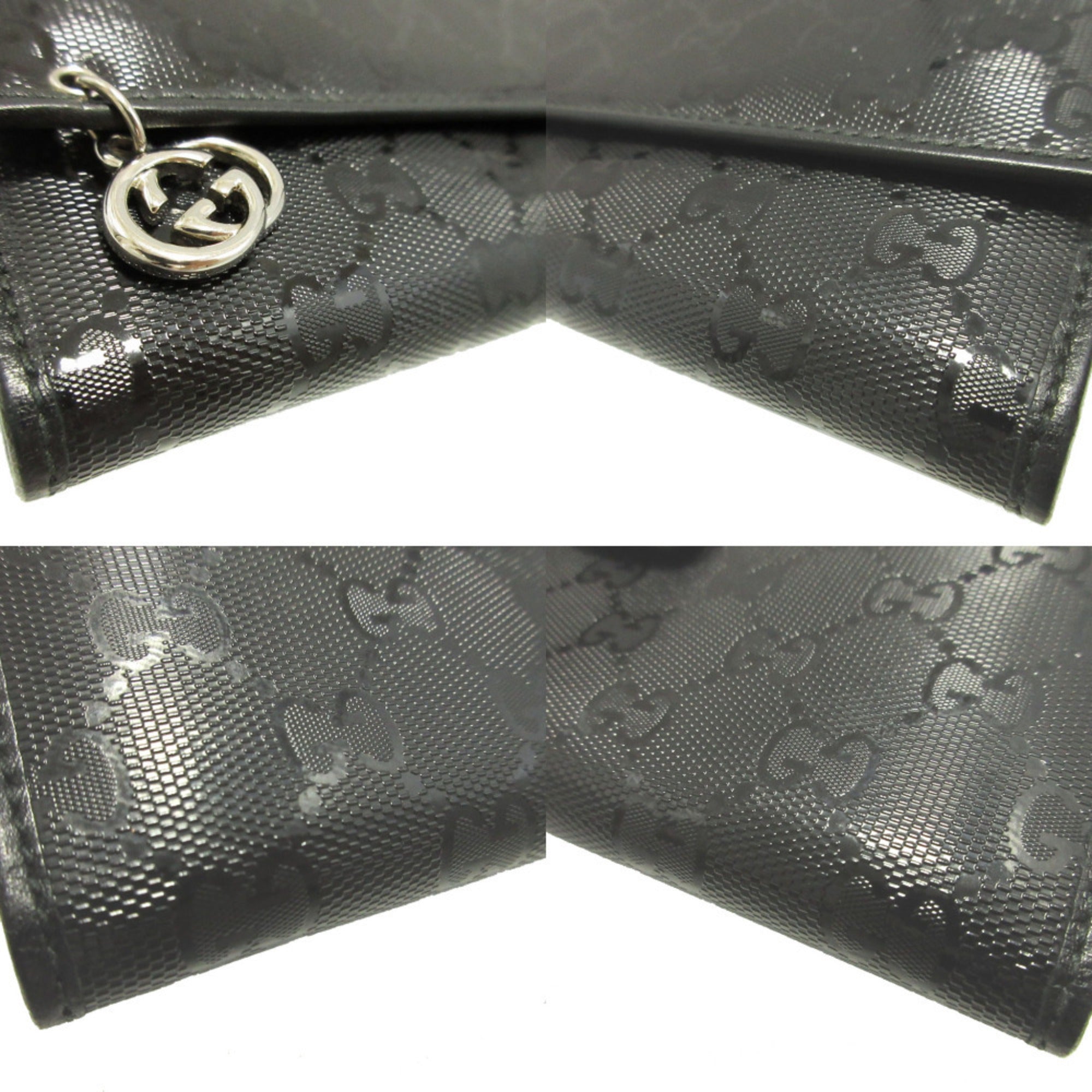 Gucci Black Gg Imprimé Long Wallet (Bi-Fold) (Pre-Owned)