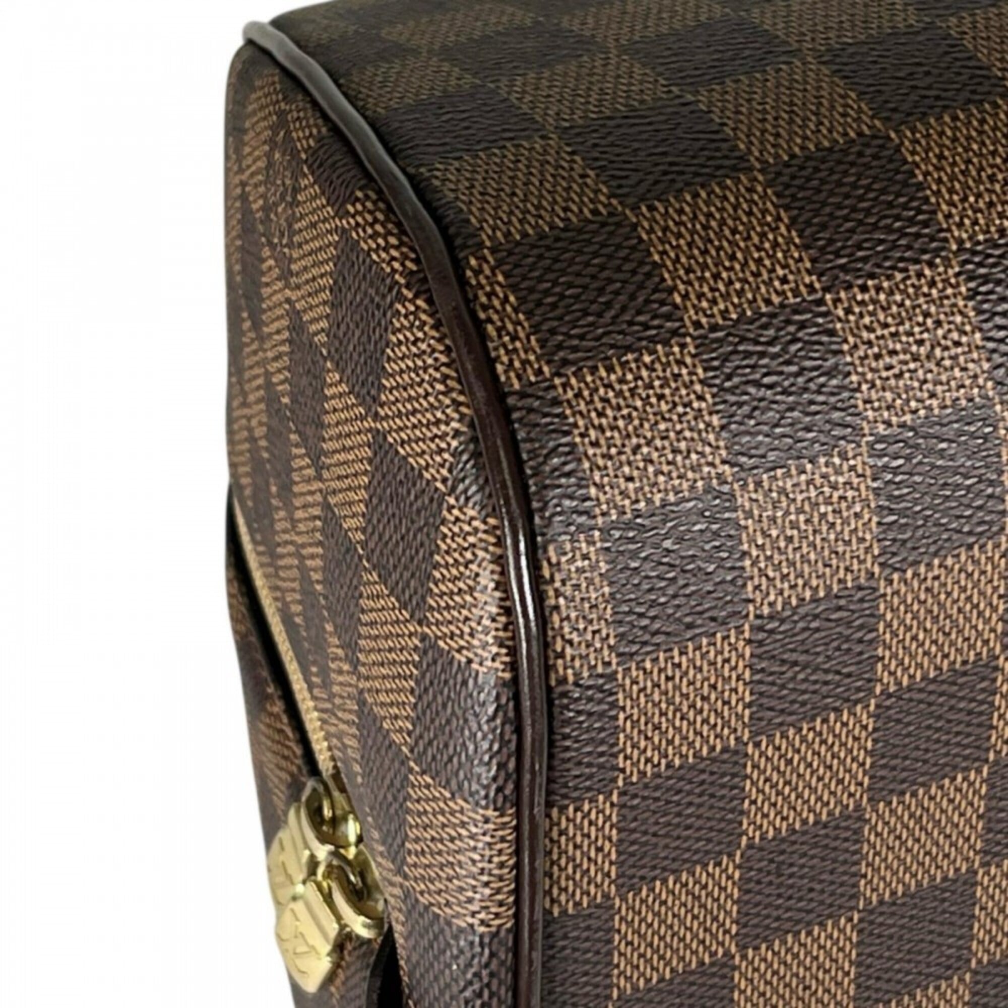 Louis Vuitton Brown White Damier Canvas Handbag (Pre-Owned)