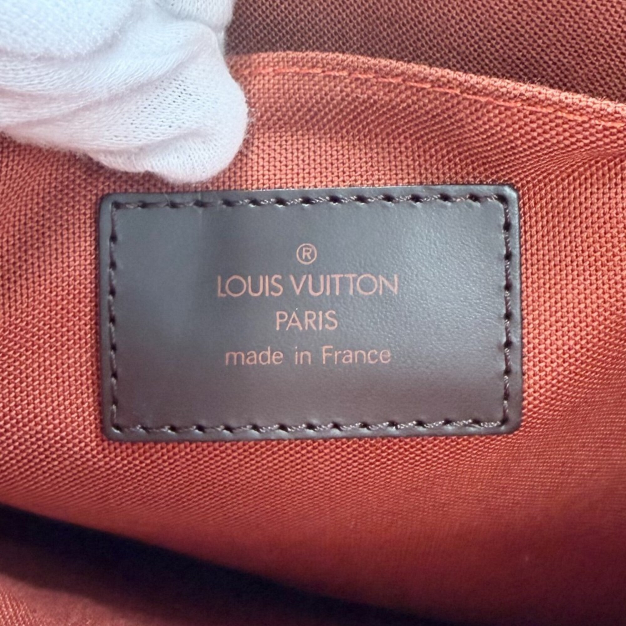 Louis Vuitton Brown Damier Canvas Handbag Pouch Tote Bag (Pre-Owned)
