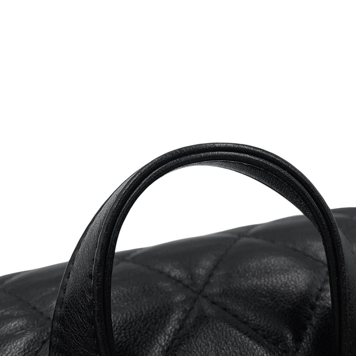 Chanel Matelasse Black Mesh Leather Backpack (Pre-Owned)