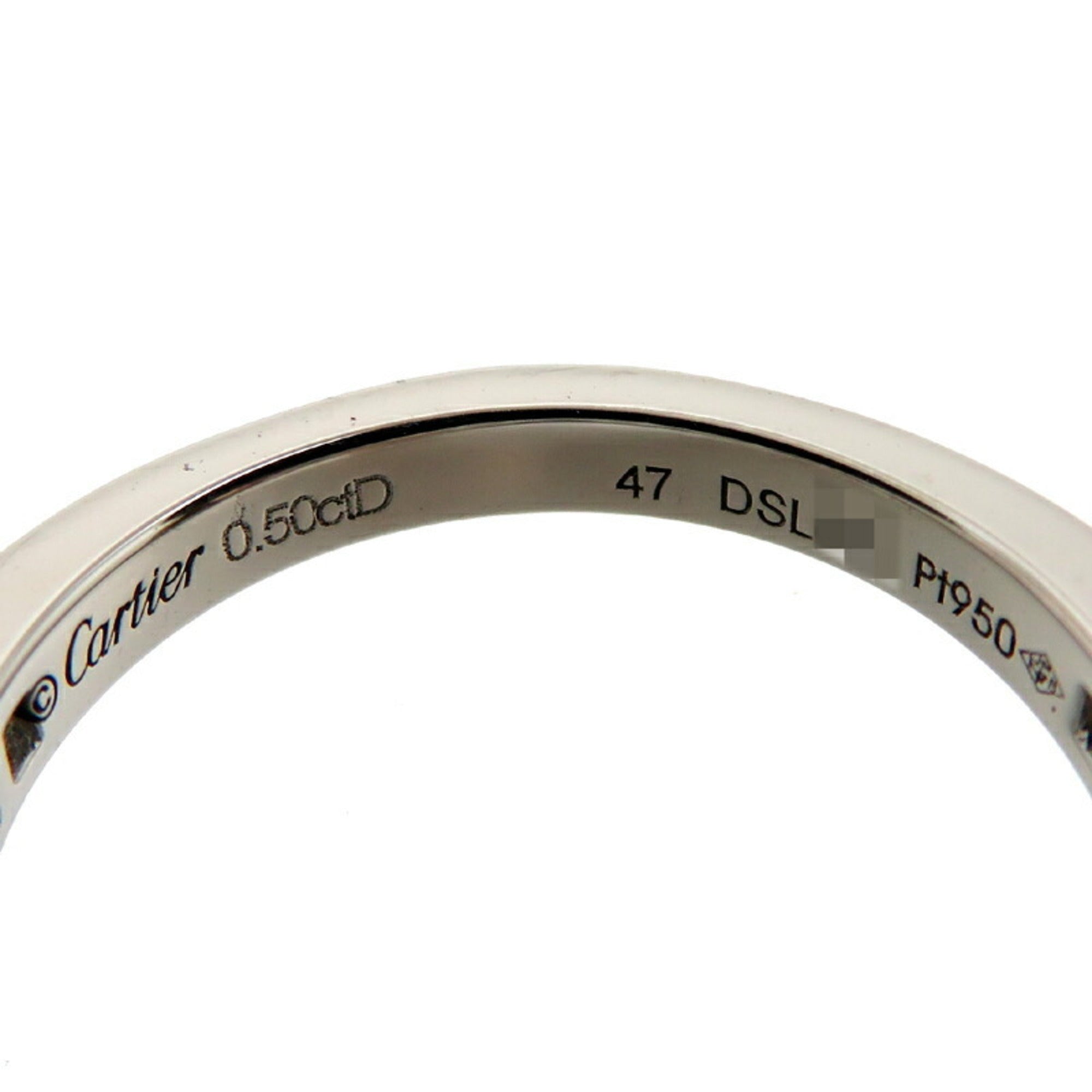Cartier Platinum Platinum 950 Band Ring (Pre-Owned)
