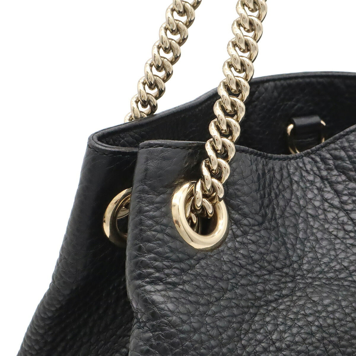 Gucci Soho Black Leather Shoulder Bag Tote Bag (Pre-Owned)
