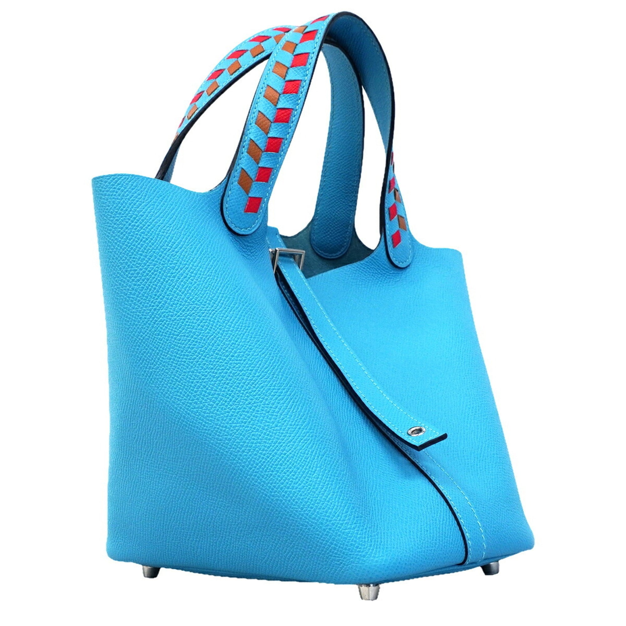 Hermes Blue Epsom Leather Handbag (Pre-Owned)