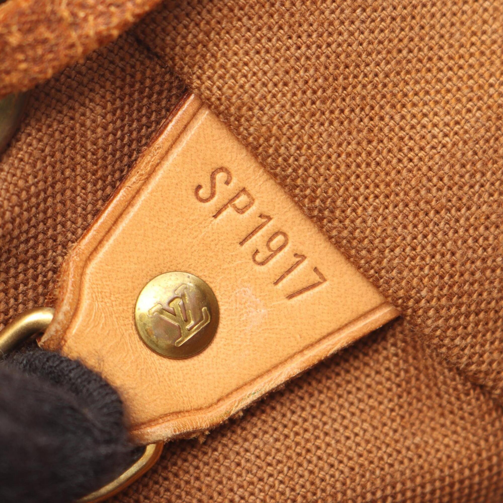 Louis Vuitton Brown Coated Canvas Leather Backpack Handbag (Pre-Owned)