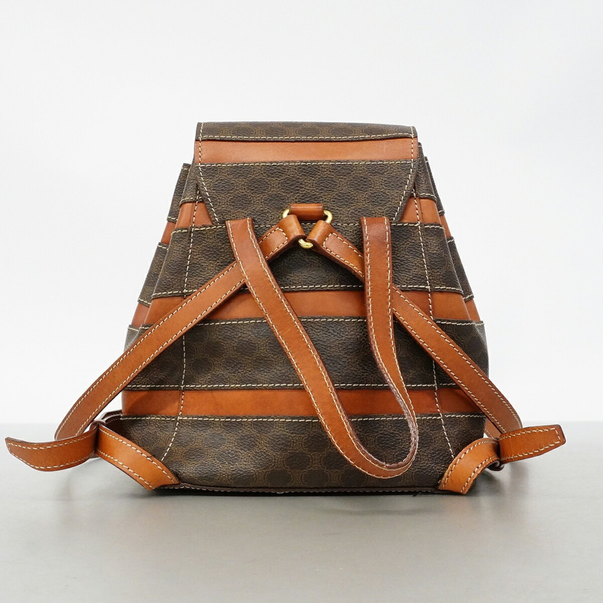 Celine Brown Pvc Backpack (Pre-Owned)