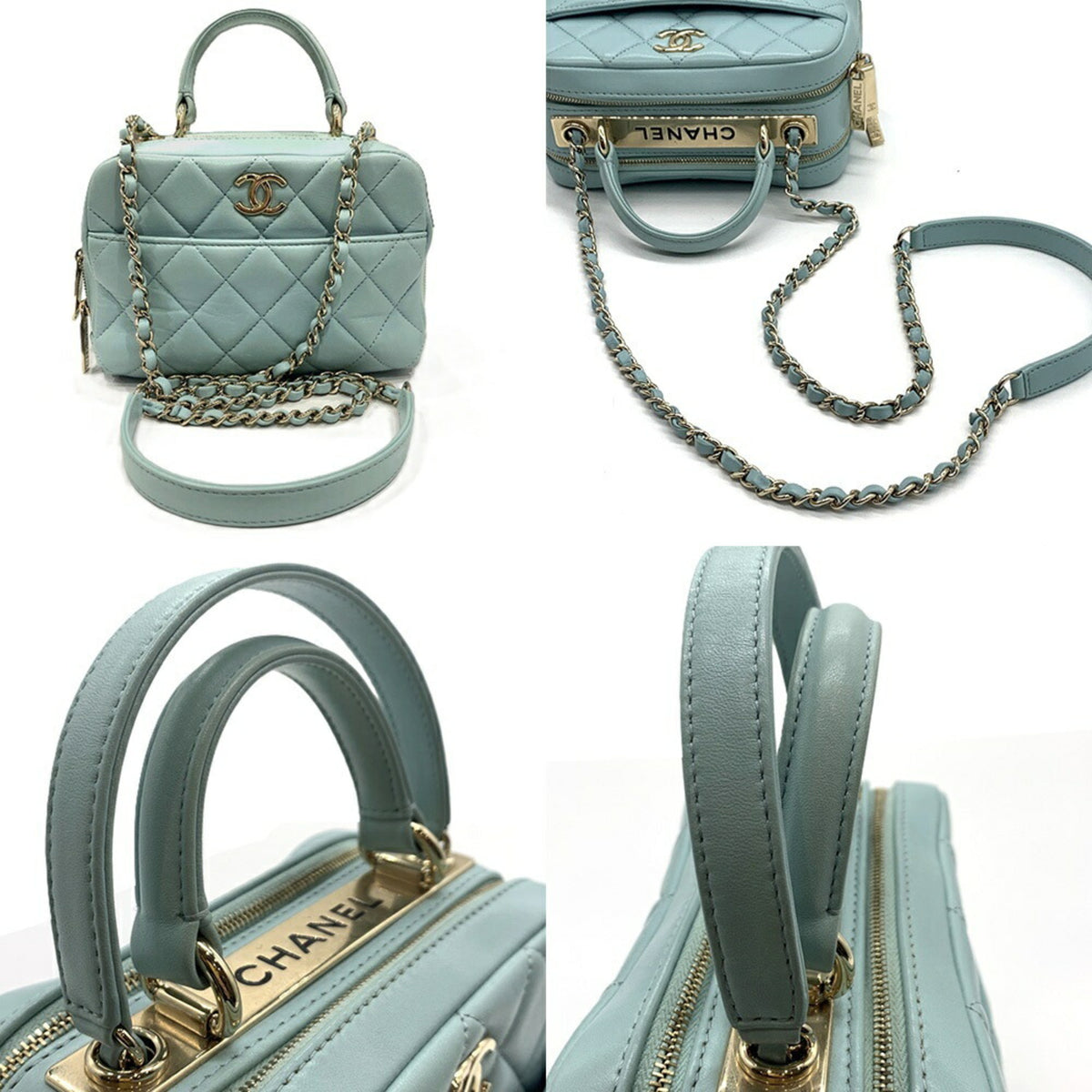 Chanel Leather Handbag Shoulder Bag (Pre-Owned)