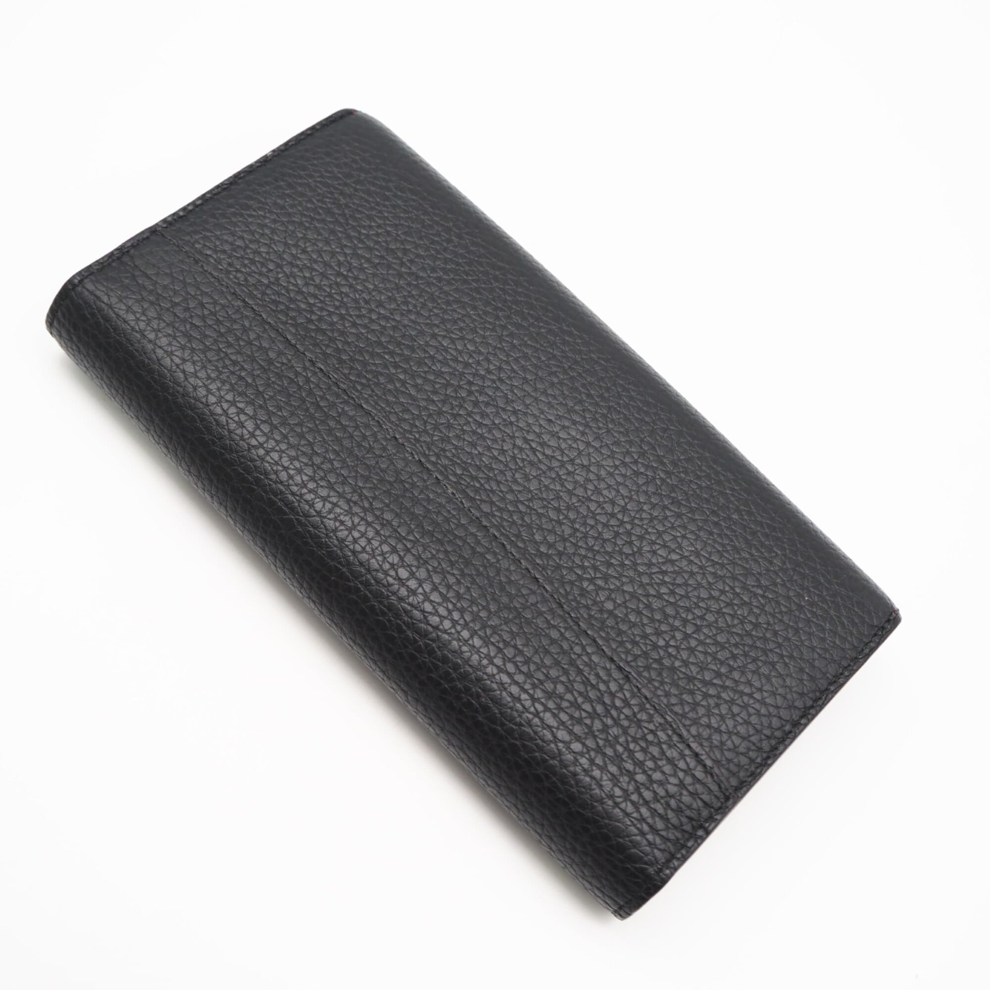 Louis Vuitton Taurillon Black Noir Leather Long Wallet (Bi-Fold) (Pre-Owned)