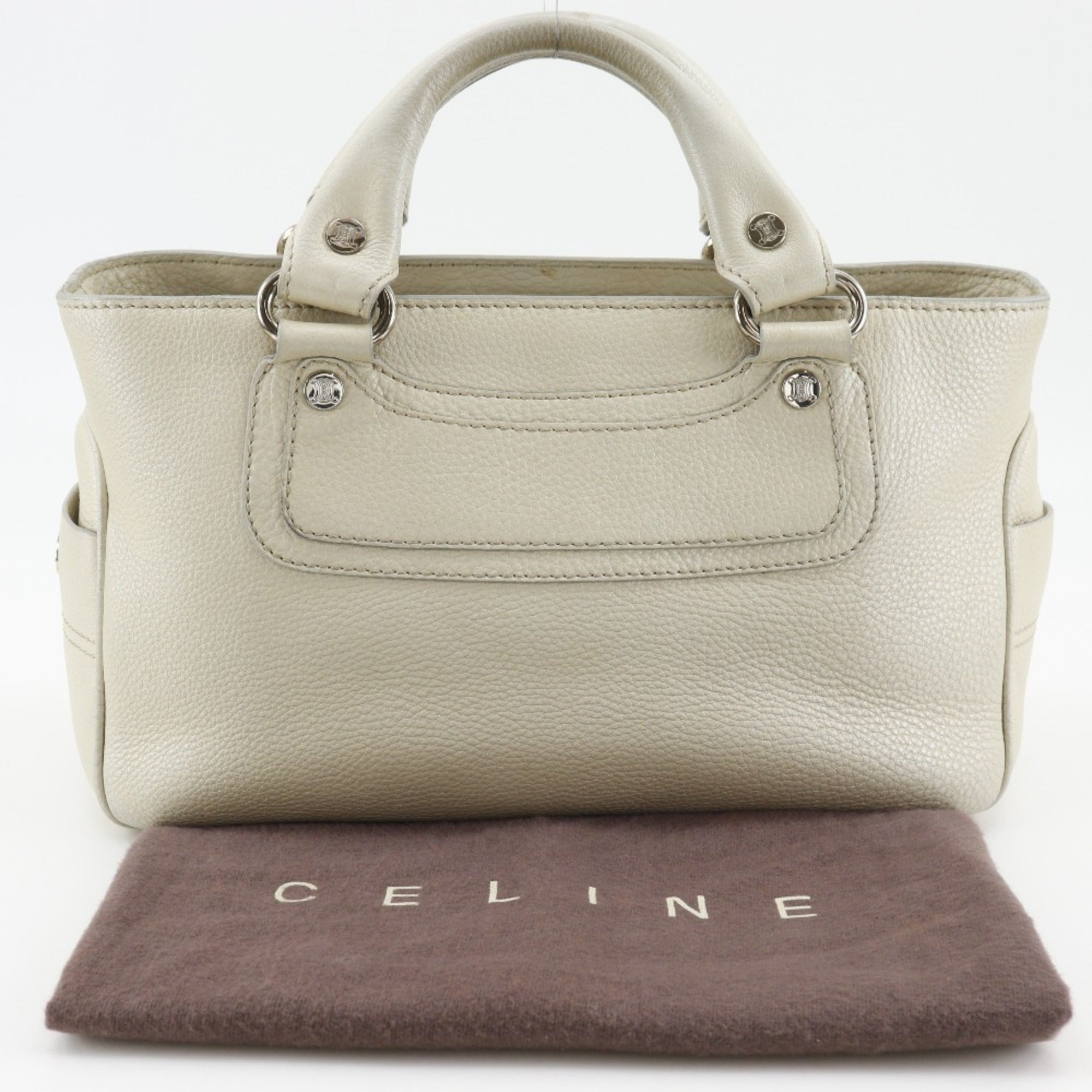 Celine Ivory Leather Handbag (Pre-Owned)