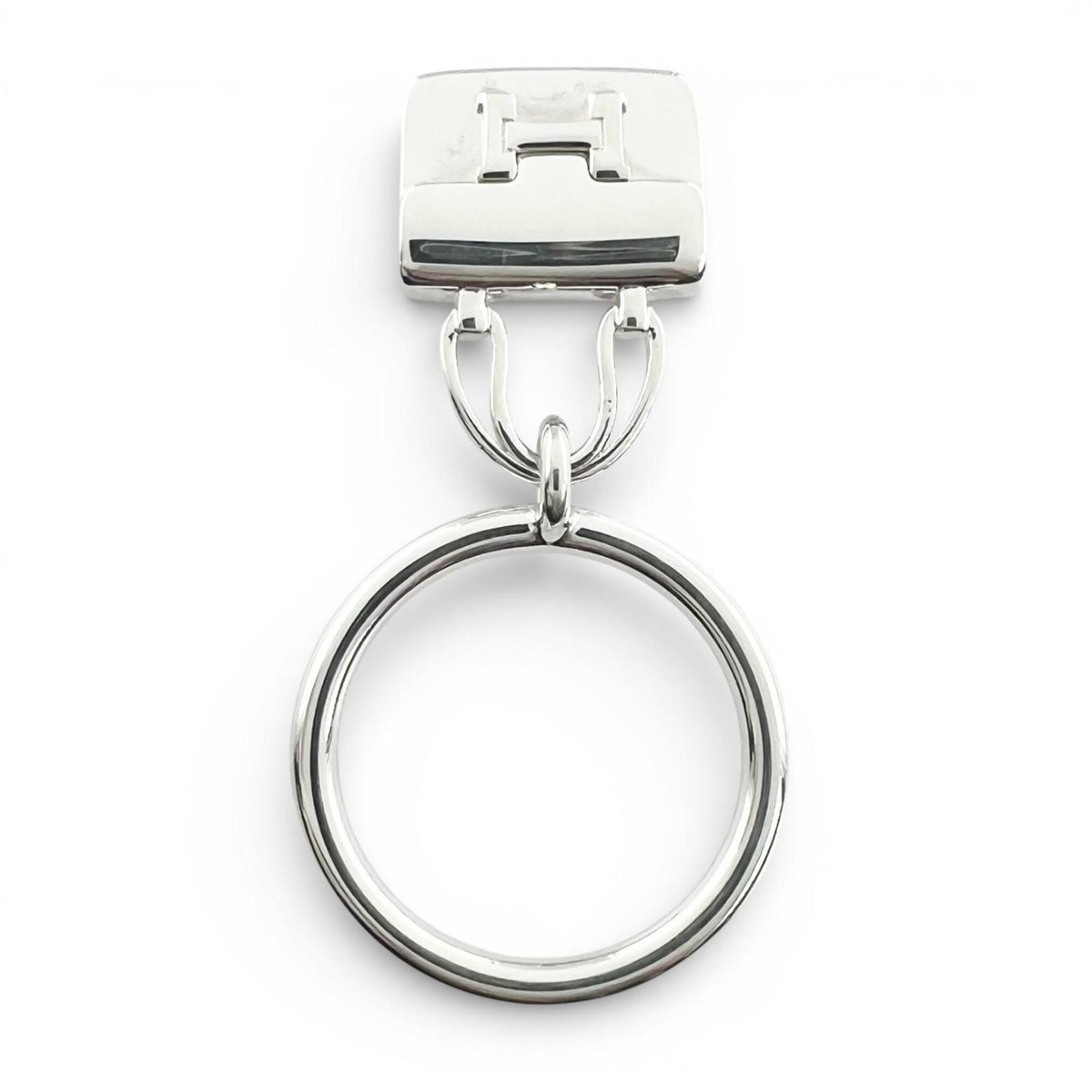 Hermes Silver Silver 925 Band Ring (Pre-Owned)