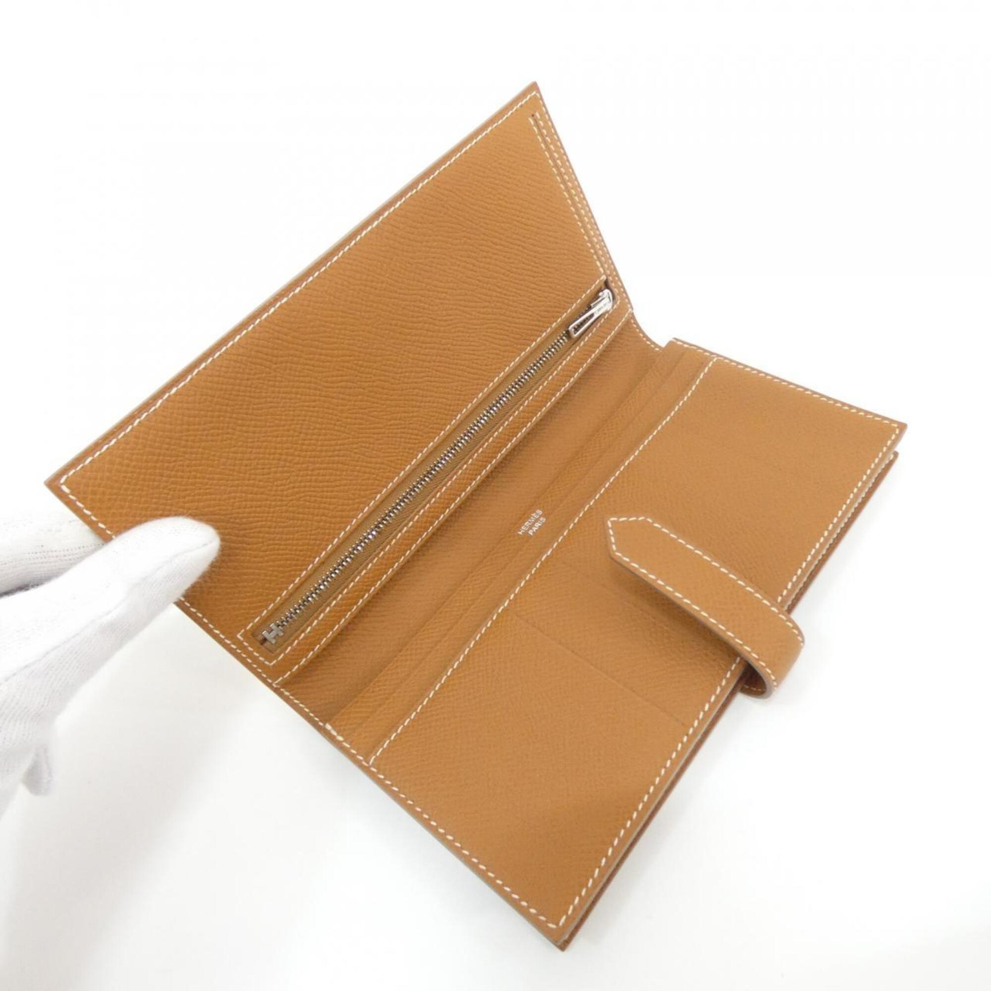 Hermes Bearn Epsom Leather Long Wallet (Bi-Fold) (Pre-Owned)