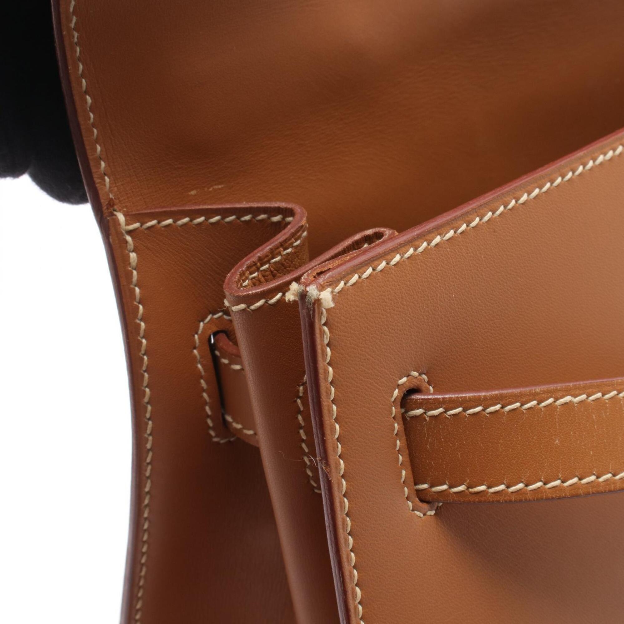 Hermes Brown Natural Chamonix Leather Handbag (Pre-Owned)