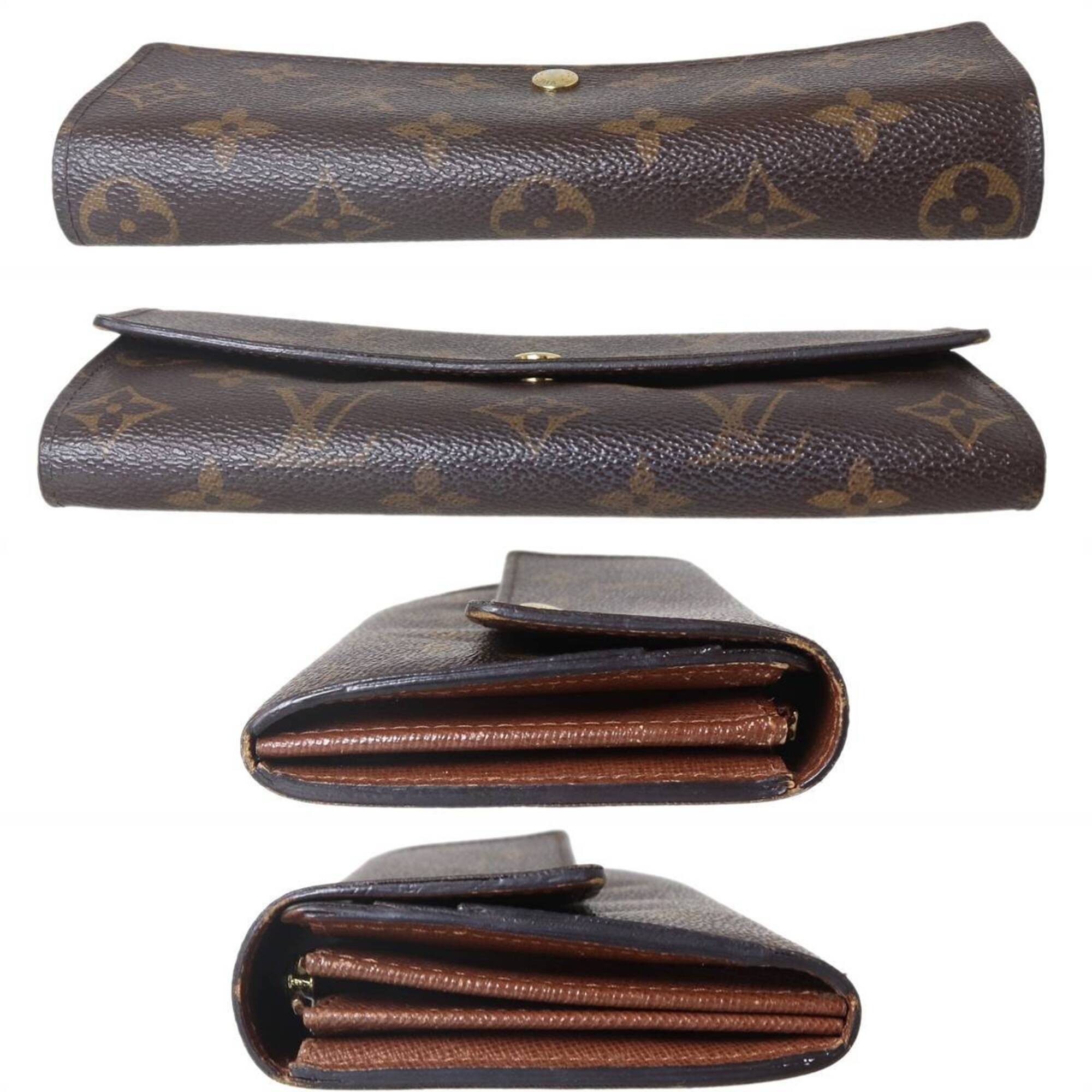 Louis Vuitton Monogram Brown Monogram Long Wallet (Bi-Fold) (Pre-Owned)