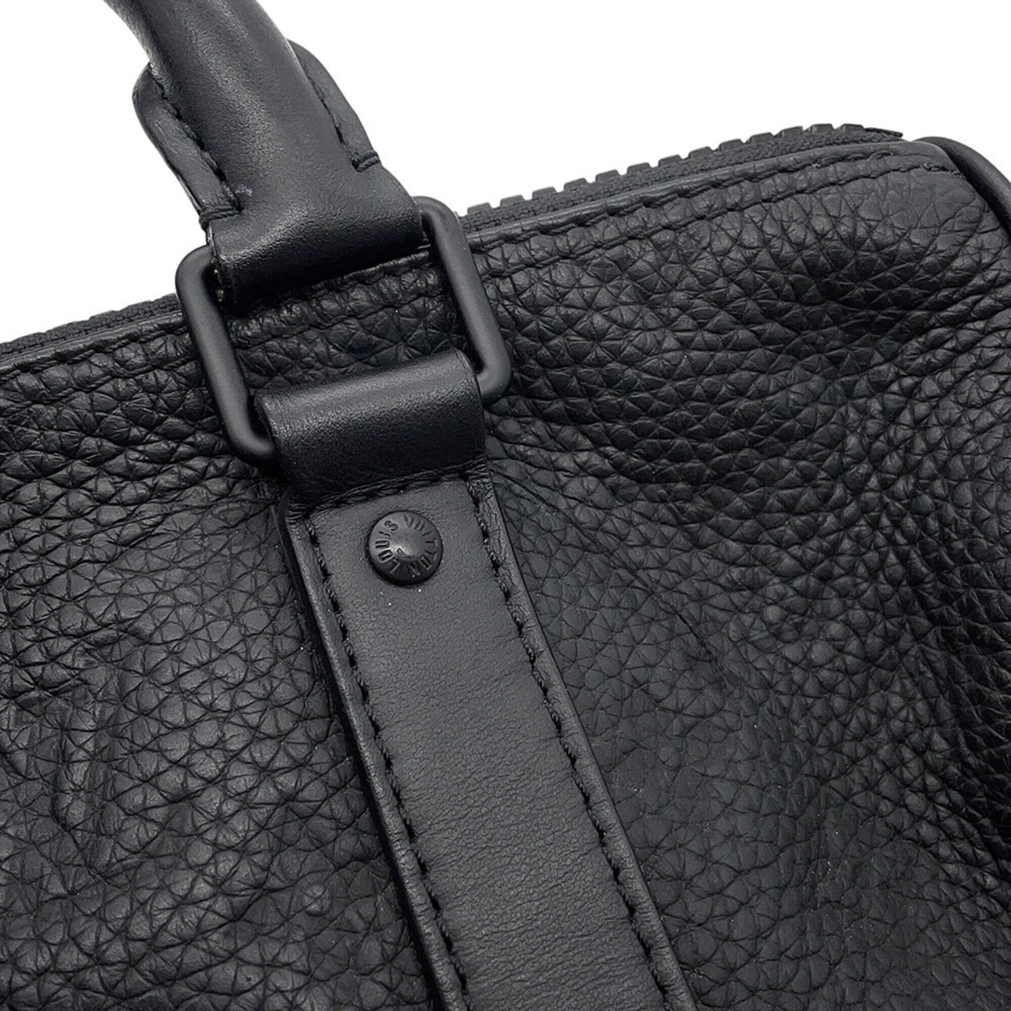 Louis Vuitton Black Noir Monogram Leather Handbag (Pre-Owned)