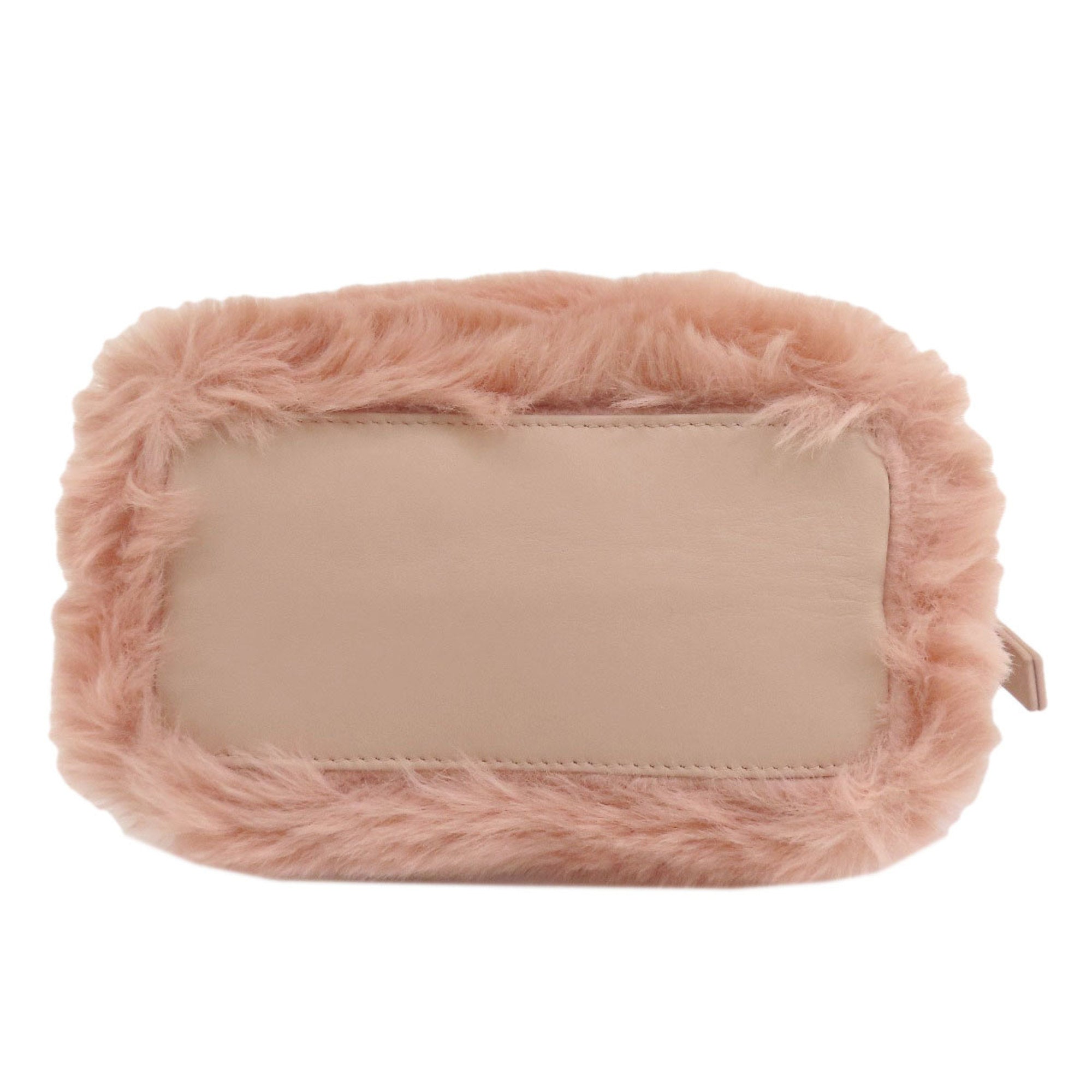 Furla Pink Fur Shoulder Bag (Pre-Owned)