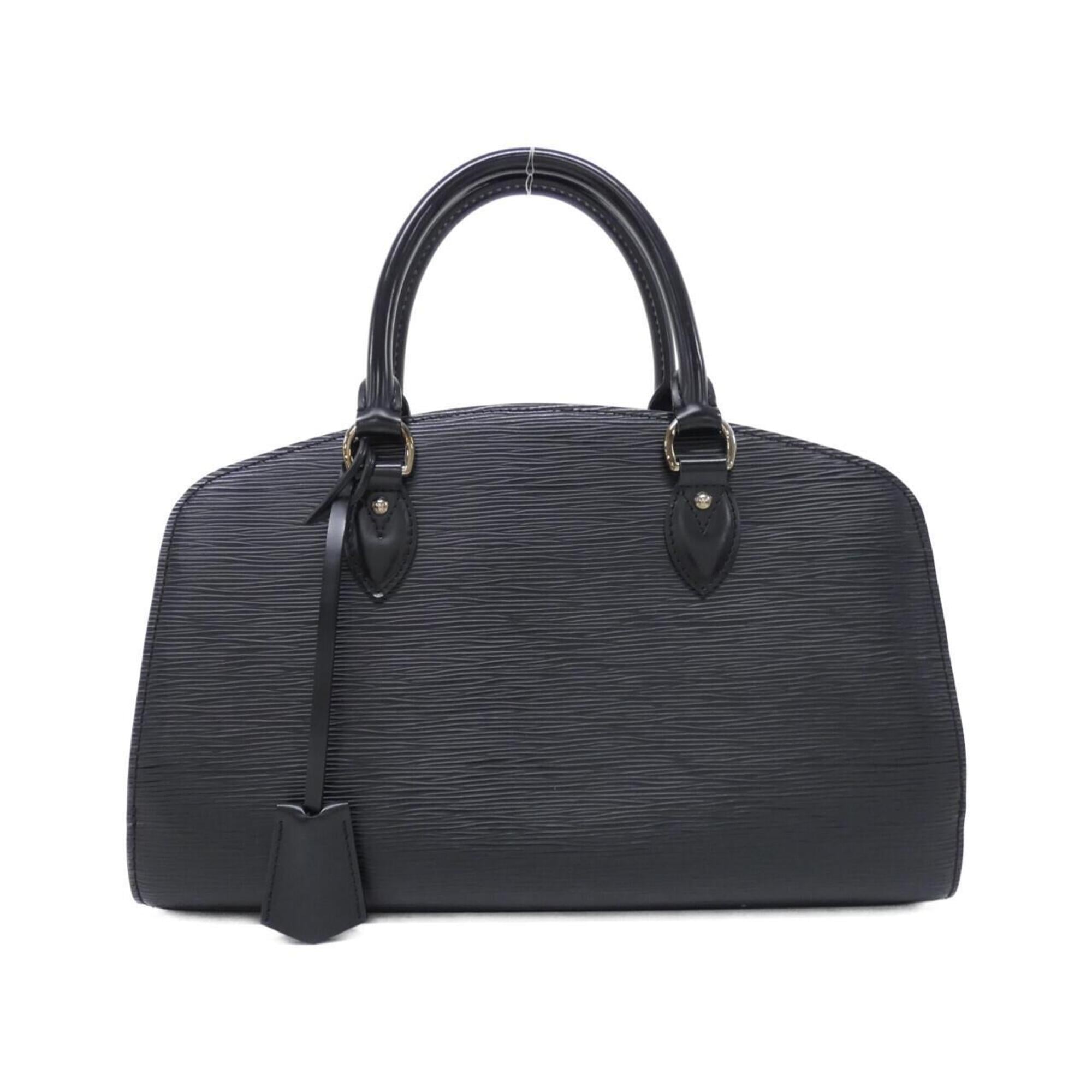 Louis Vuitton Black Leather Handbag (Pre-Owned)