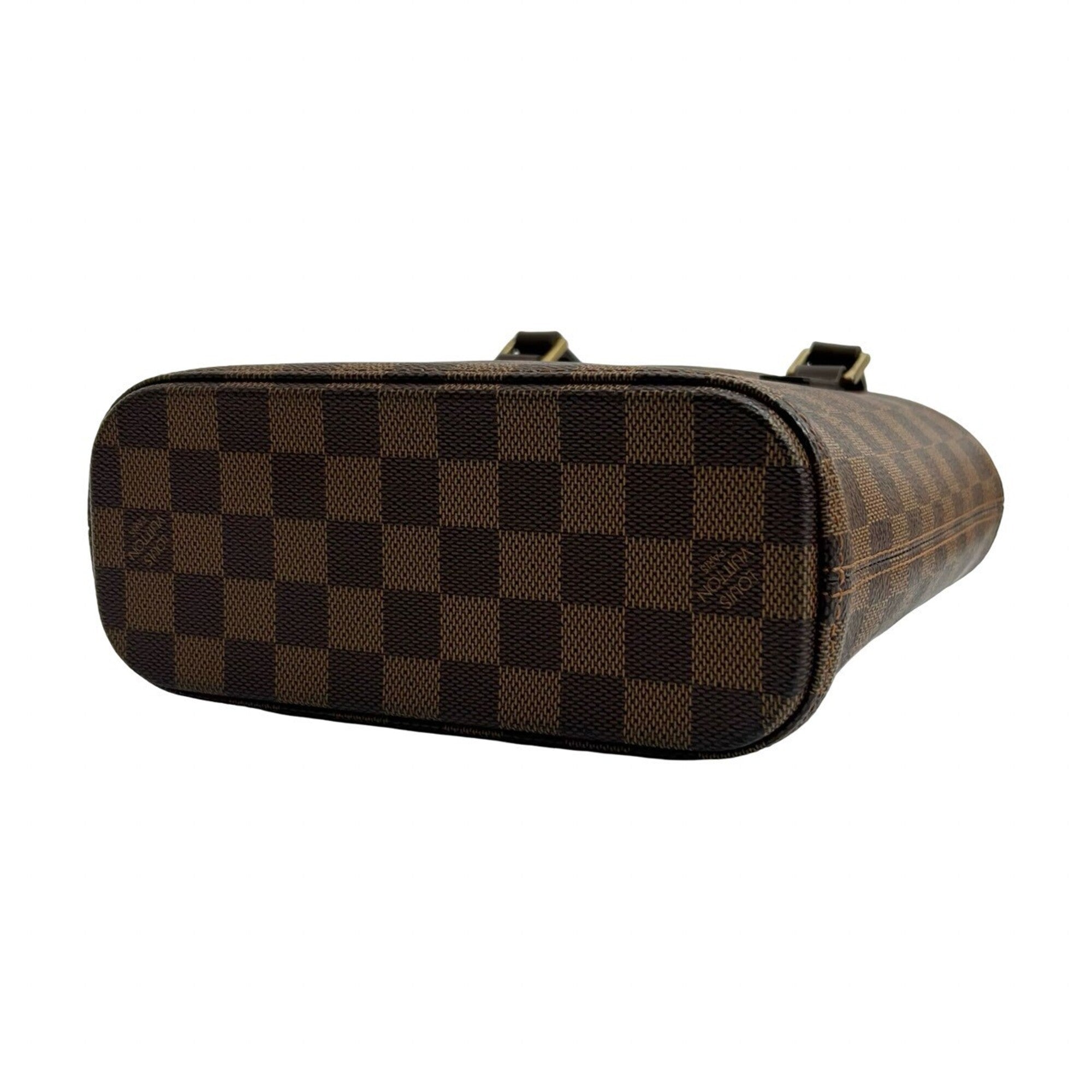 Louis Vuitton Brown Leather Pvc Handbag Tote Bag (Pre-Owned)