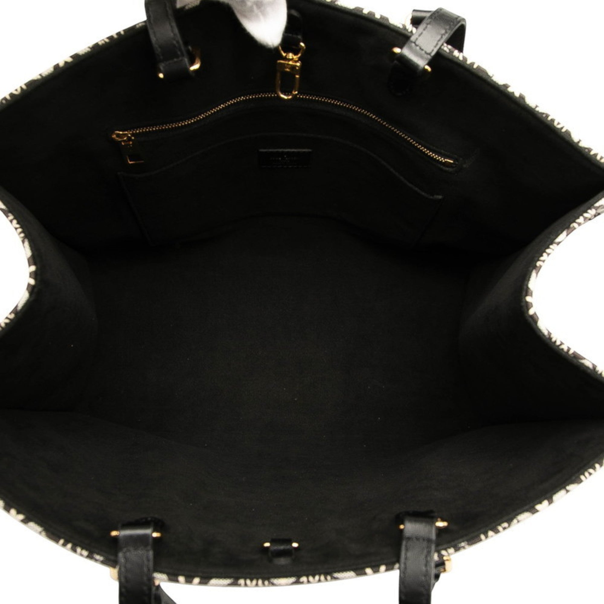 Louis Vuitton Black White Canvas Leather Handbag Tote Bag (Pre-Owned)
