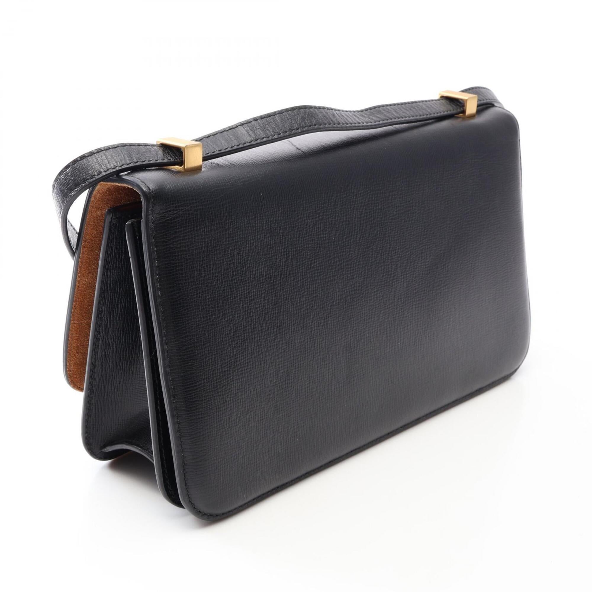 Bottega Veneta Black Leather Handbag Shoulder Bag (Pre-Owned)