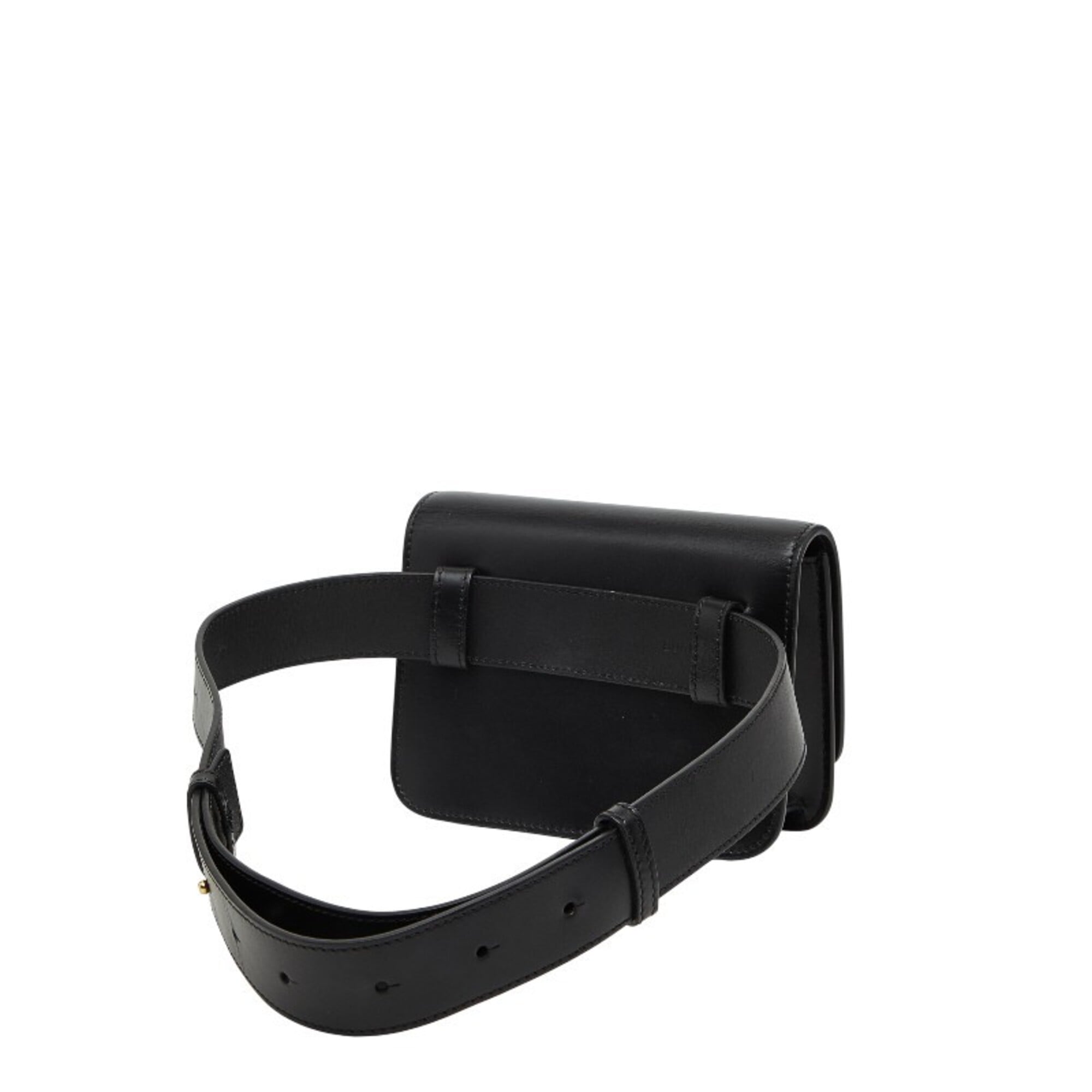 Burberry Black Leather Fanny Pack Sling Bag (Pre-Owned)
