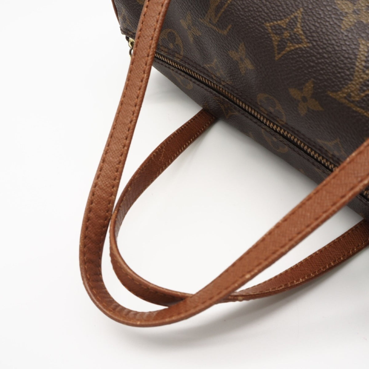 Louis Vuitton Monogram Brown Coated Canvas Leather Handbag (Pre-Owned)