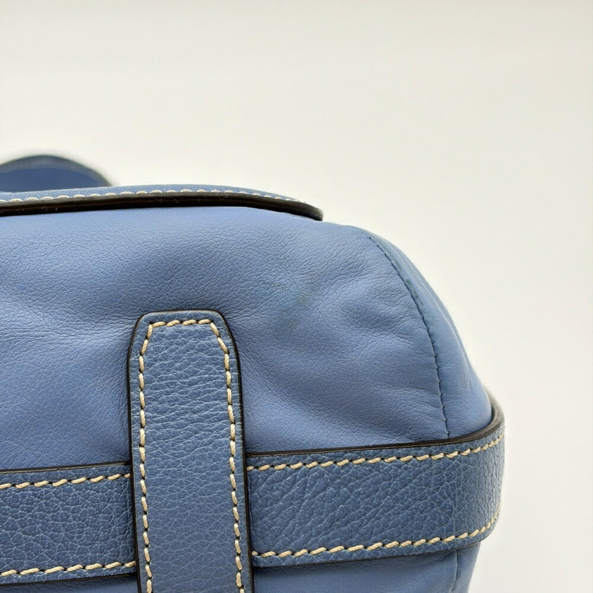 Celine Blue Leather Tote Bag (Pre-Owned)