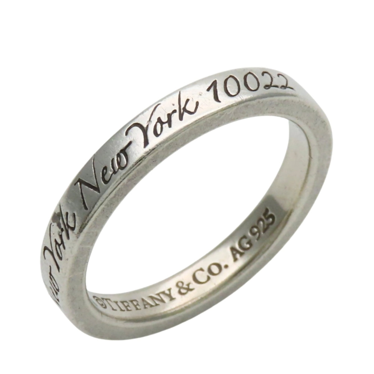 Tiffany Silver Silver 925 Band Ring (Pre-Owned)