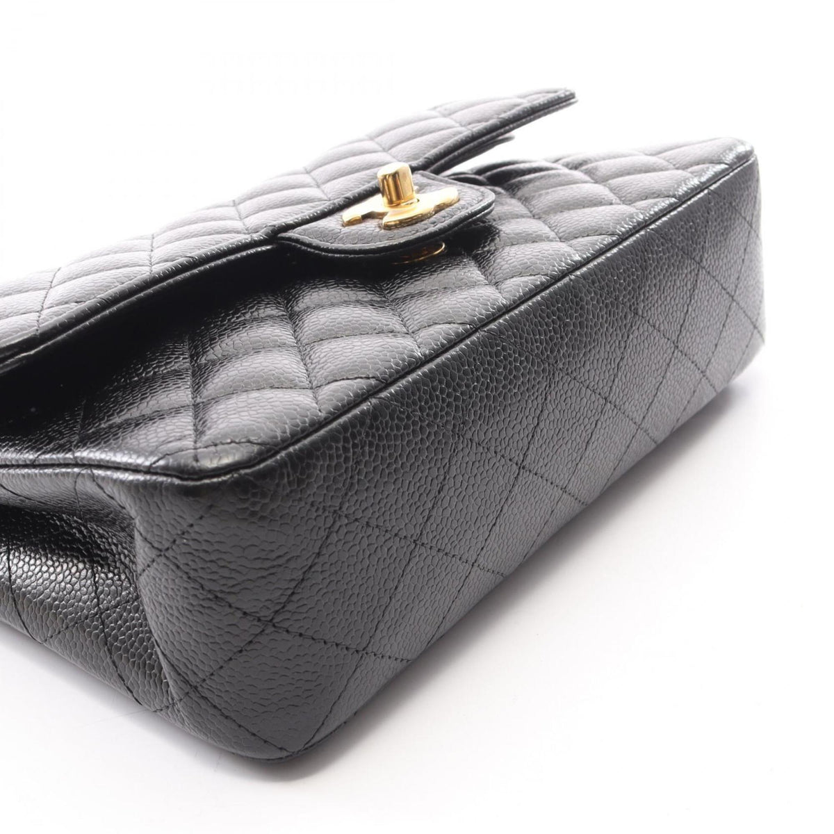 Chanel Black Grained Calfskin Handbag Shoulder Bag (Pre-Owned)