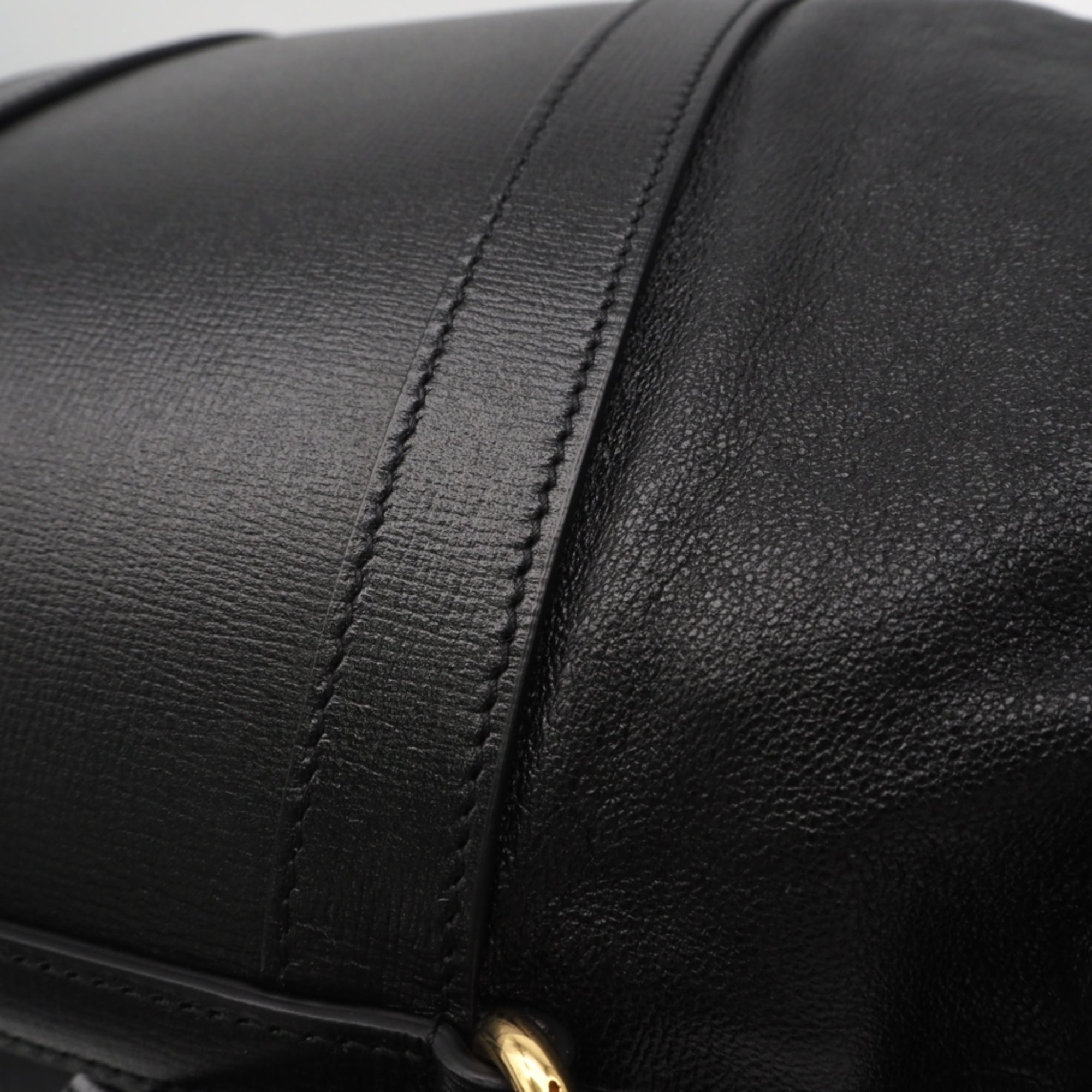 Gucci Horsebit Black Leather Shoulder Bag (Pre-Owned)