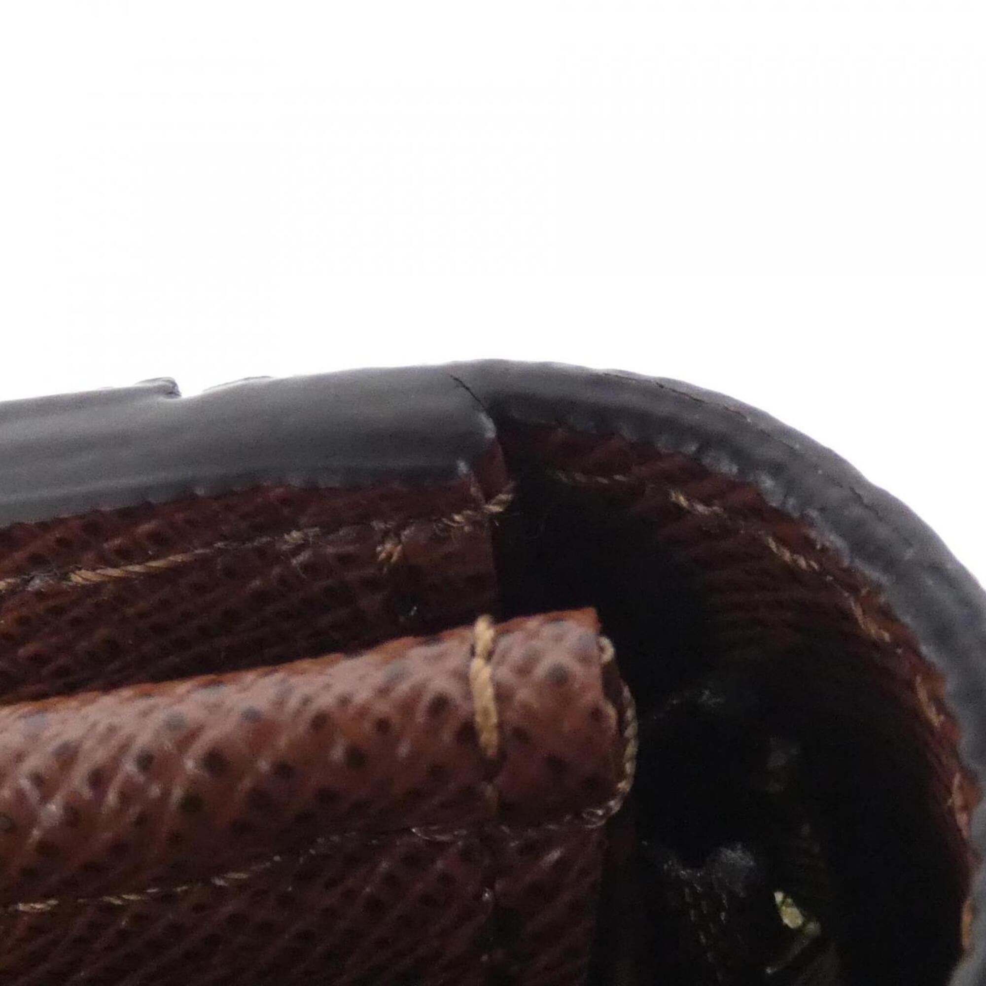 Louis Vuitton Marron Coated Canvas Long Wallet (Bi-Fold) (Pre-Owned)