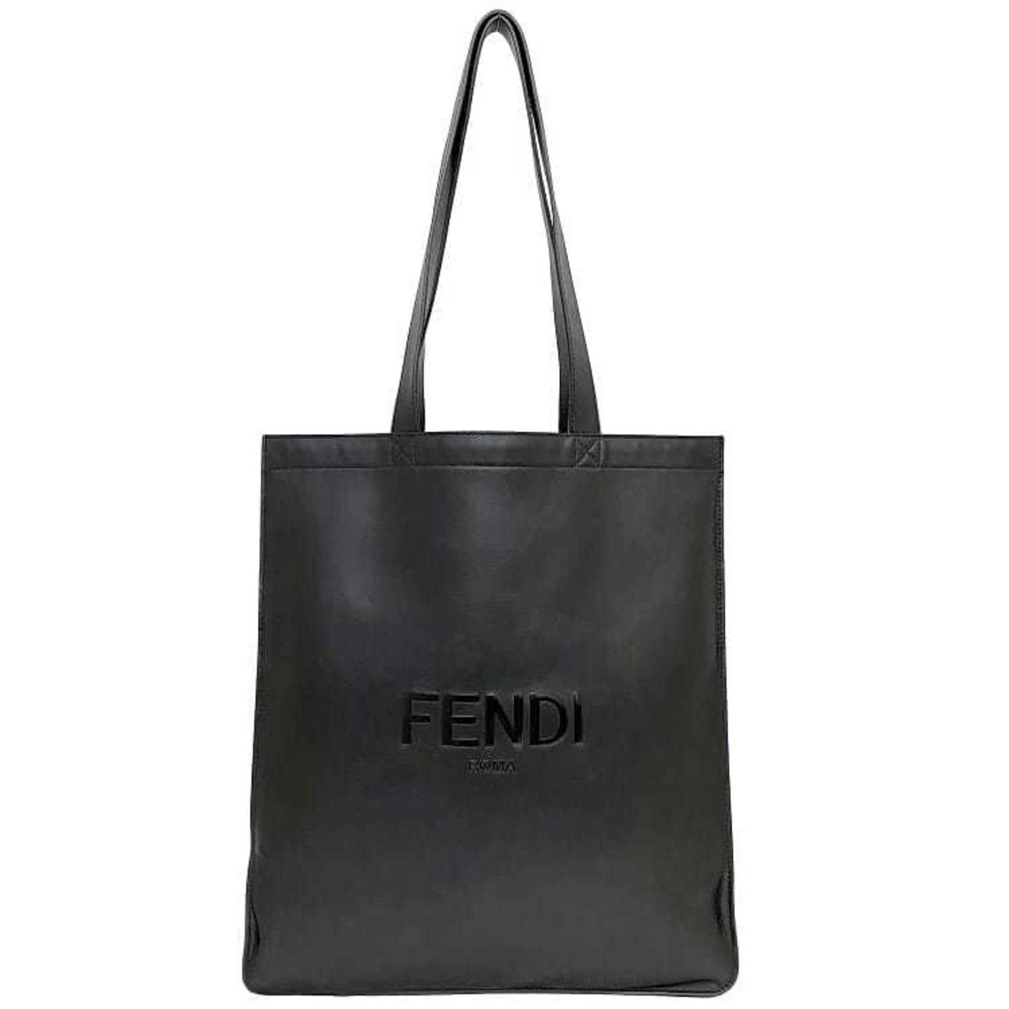 Fendi Black Leather Tote Bag (Pre-Owned)