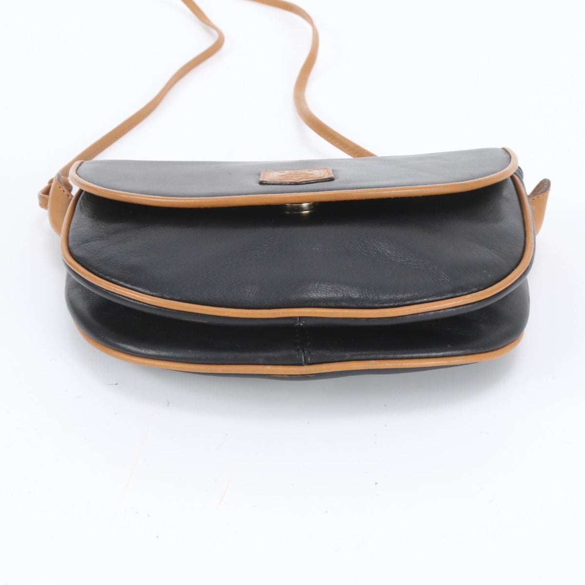 Celine Black Brown Leather Crossbody Bag Shoulder Bag (Pre-Owned)