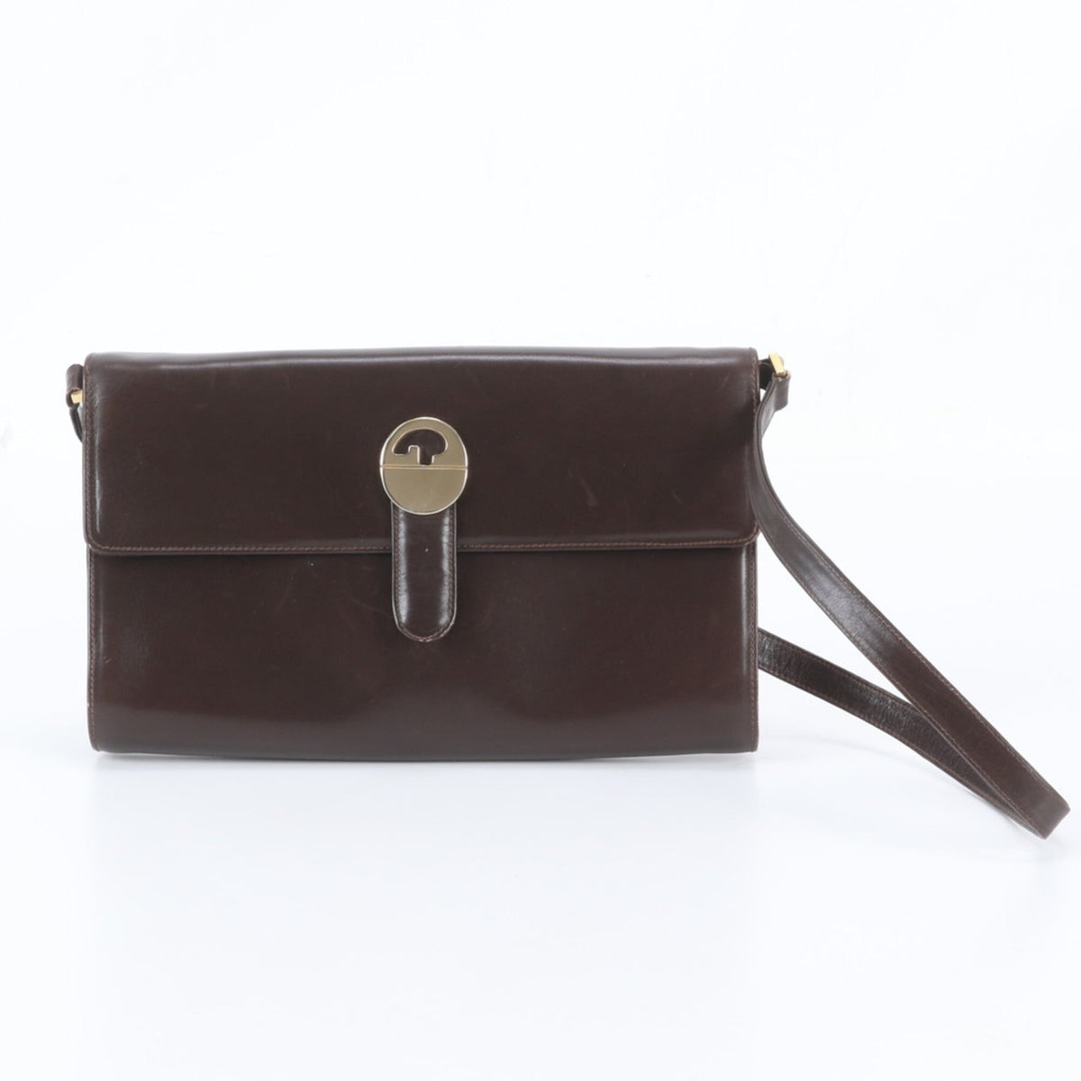Gucci Brown Leather Handbag Shoulder Bag Tote Bag (Pre-Owned)