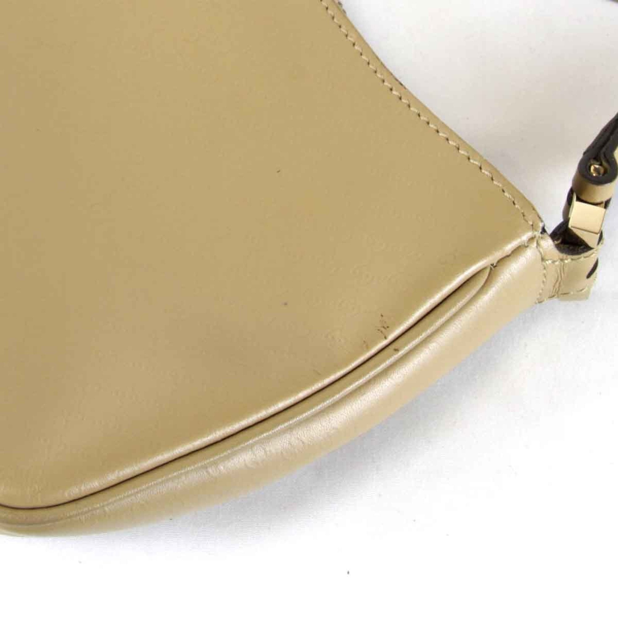Gucci Beige Leather Shoulder Bag (Pre-Owned)
