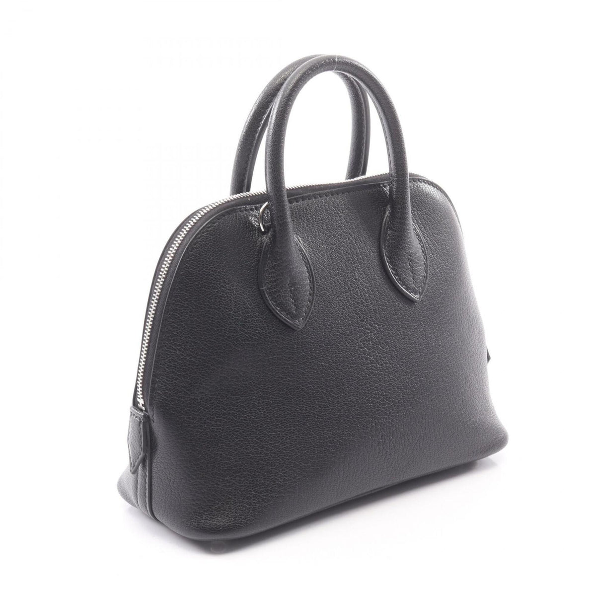 Hermes Black Chevre Leather Leather Handbag (Pre-Owned)