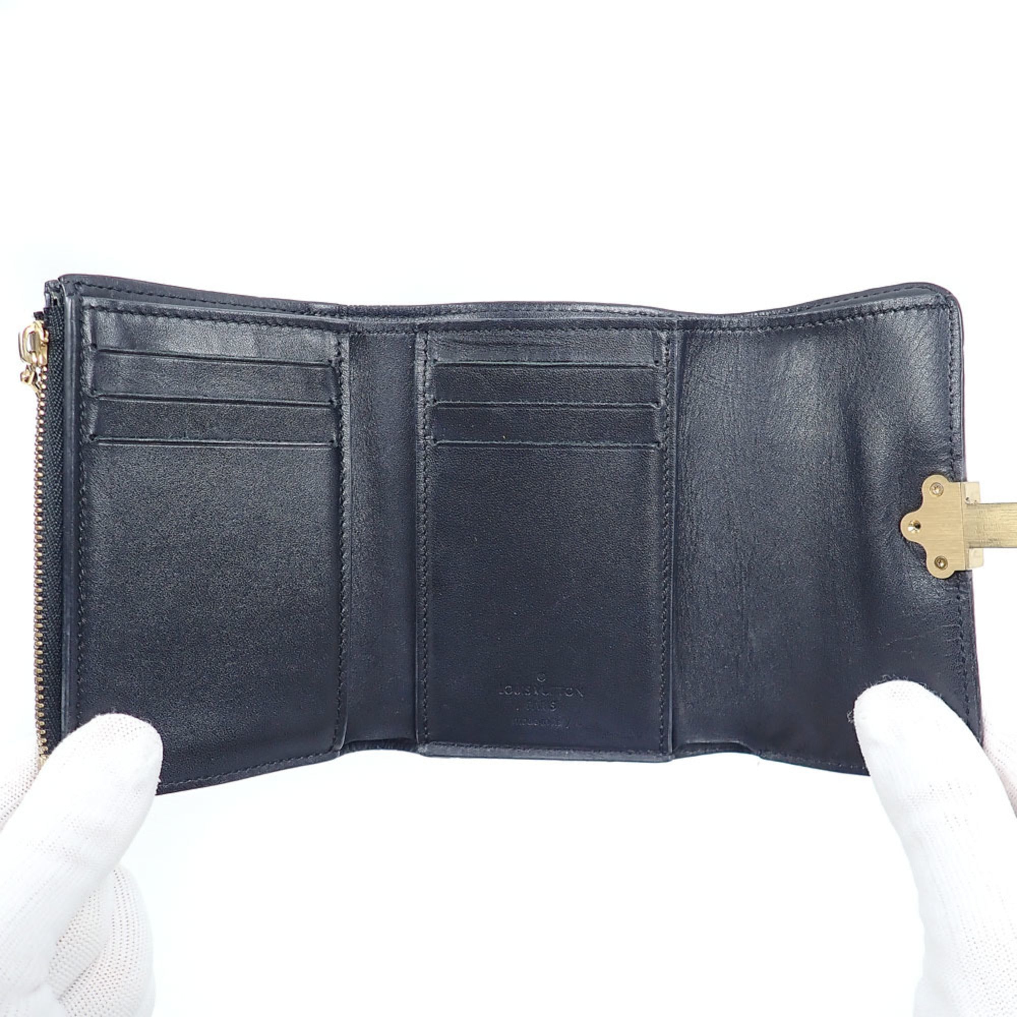 Louis Vuitton Black Monogram Noir Monogram Wallet (Tri-Fold) (Pre-Owned)