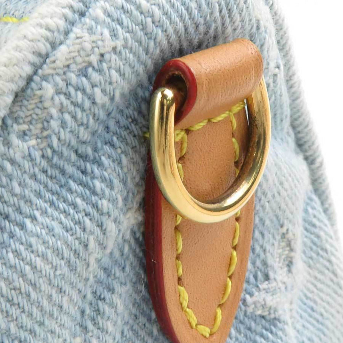 Louis Vuitton Sky Blue Monogram Denim Handbag Shoulder Bag (Pre-Owned)