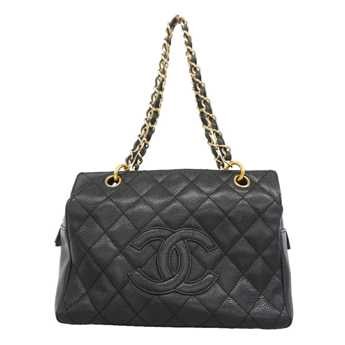 Chanel Black Grained Calfskin Tote Bag (Pre-Owned)